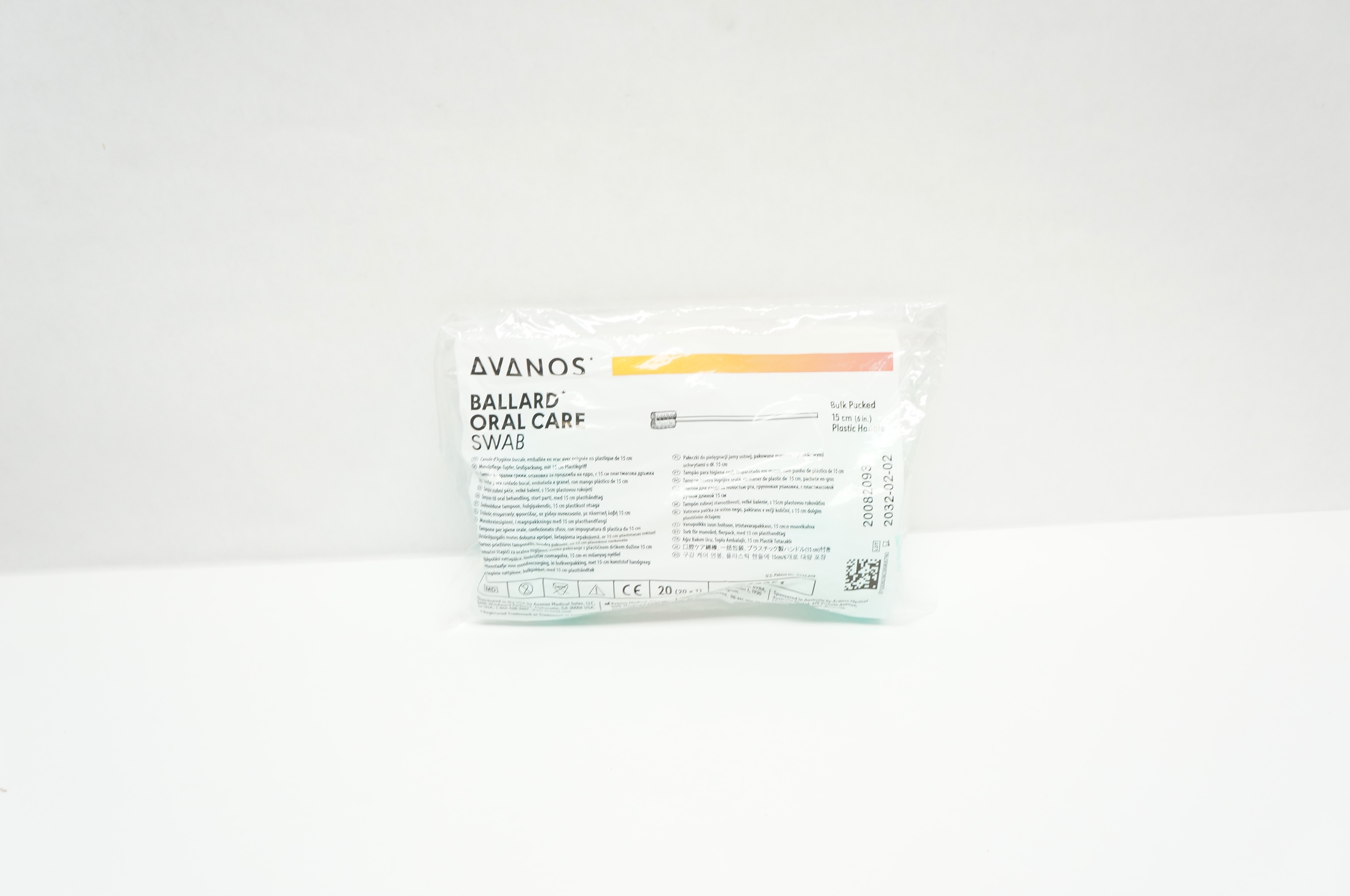Avanos 12251 Ballard Oral Care Swab Plastic Handle 6inch - Pack of 20