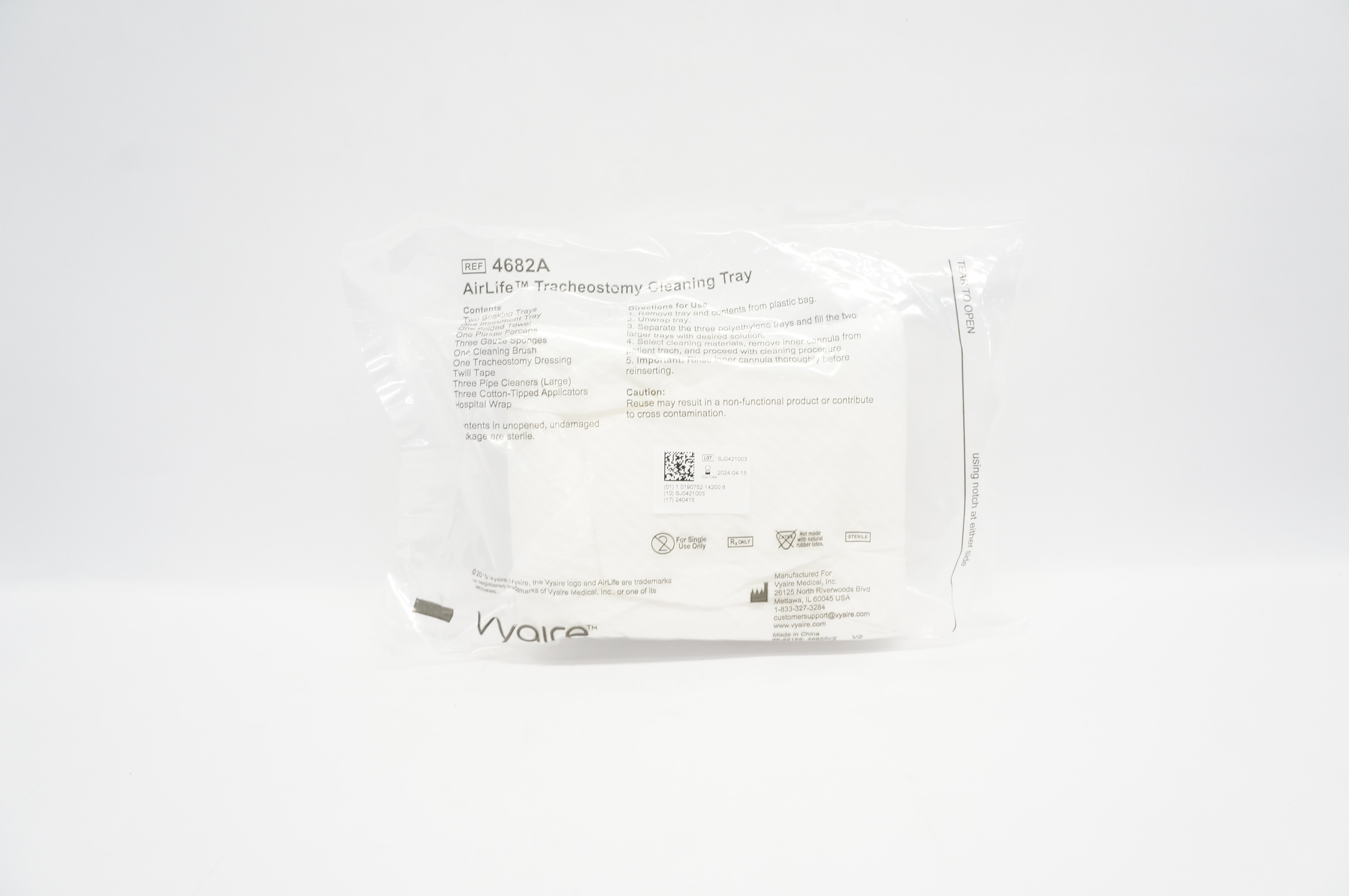 Vyaire 4682A AirLife Tracheostomy Cleaning Tray