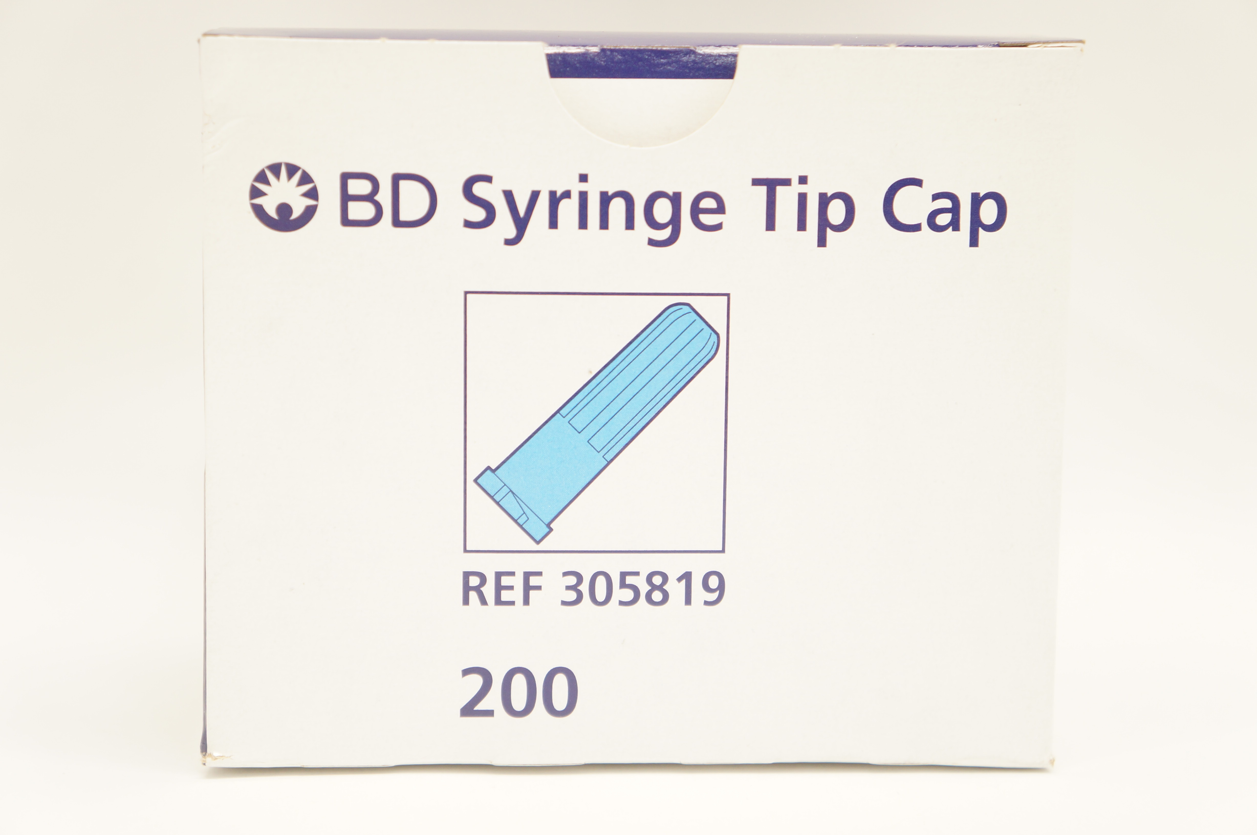 BD 305819 Syringe Tip Cap - Box of 200