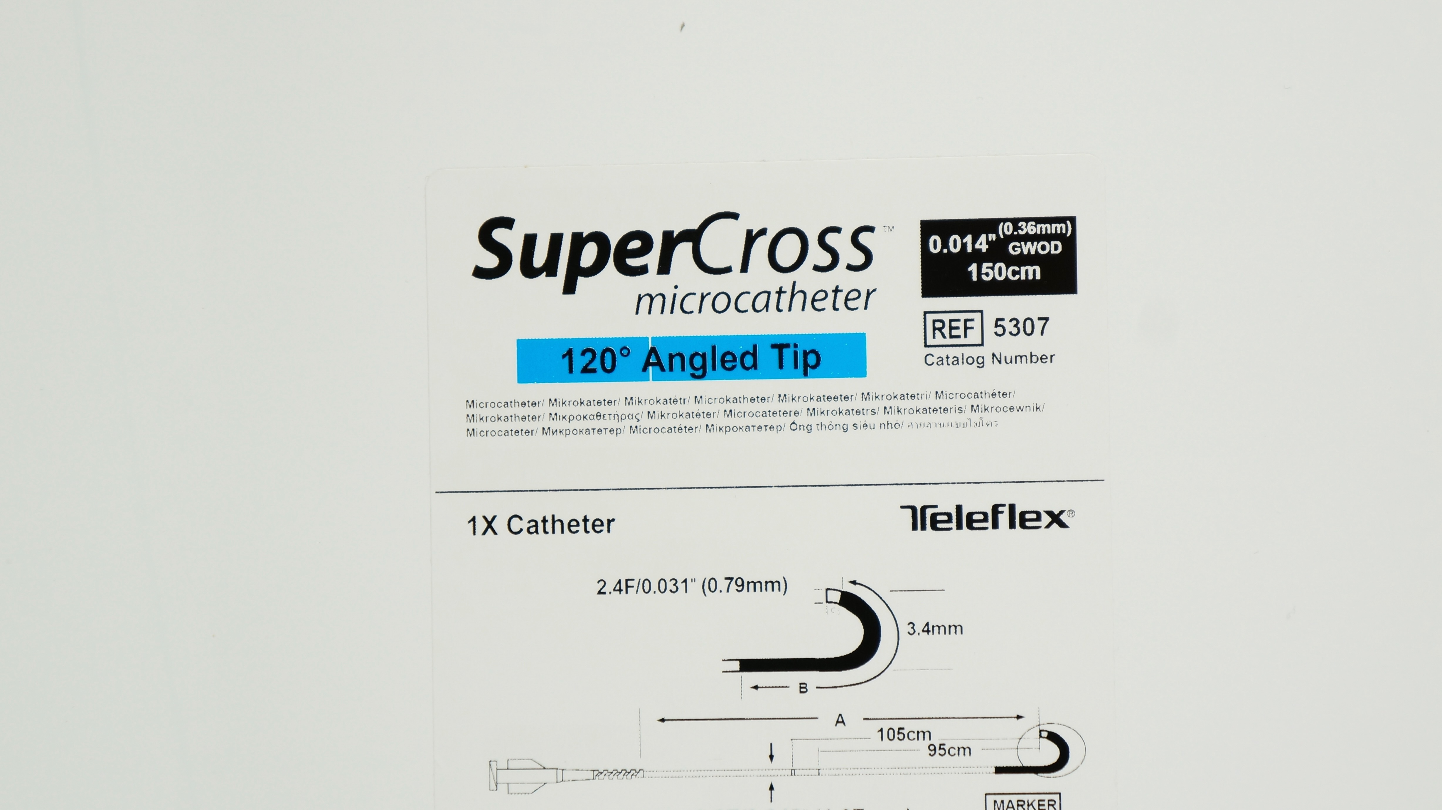 Tora5940ページ Teleflex 5307 SuperCross Microcath. 120Degree AngleD Tip 150cm x