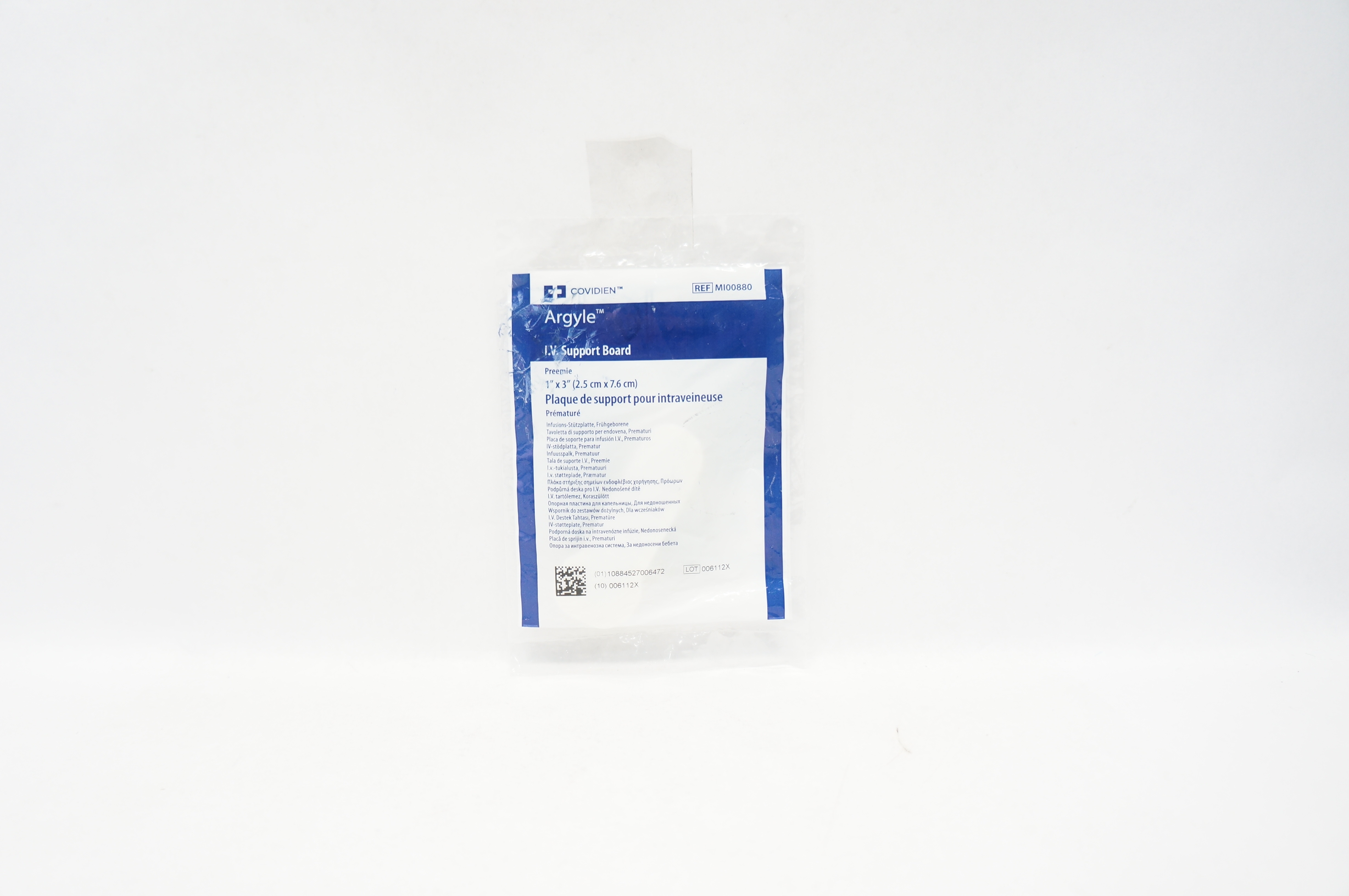Covidien MI00880 Argyle I.V. Support Board 1 x 3inch