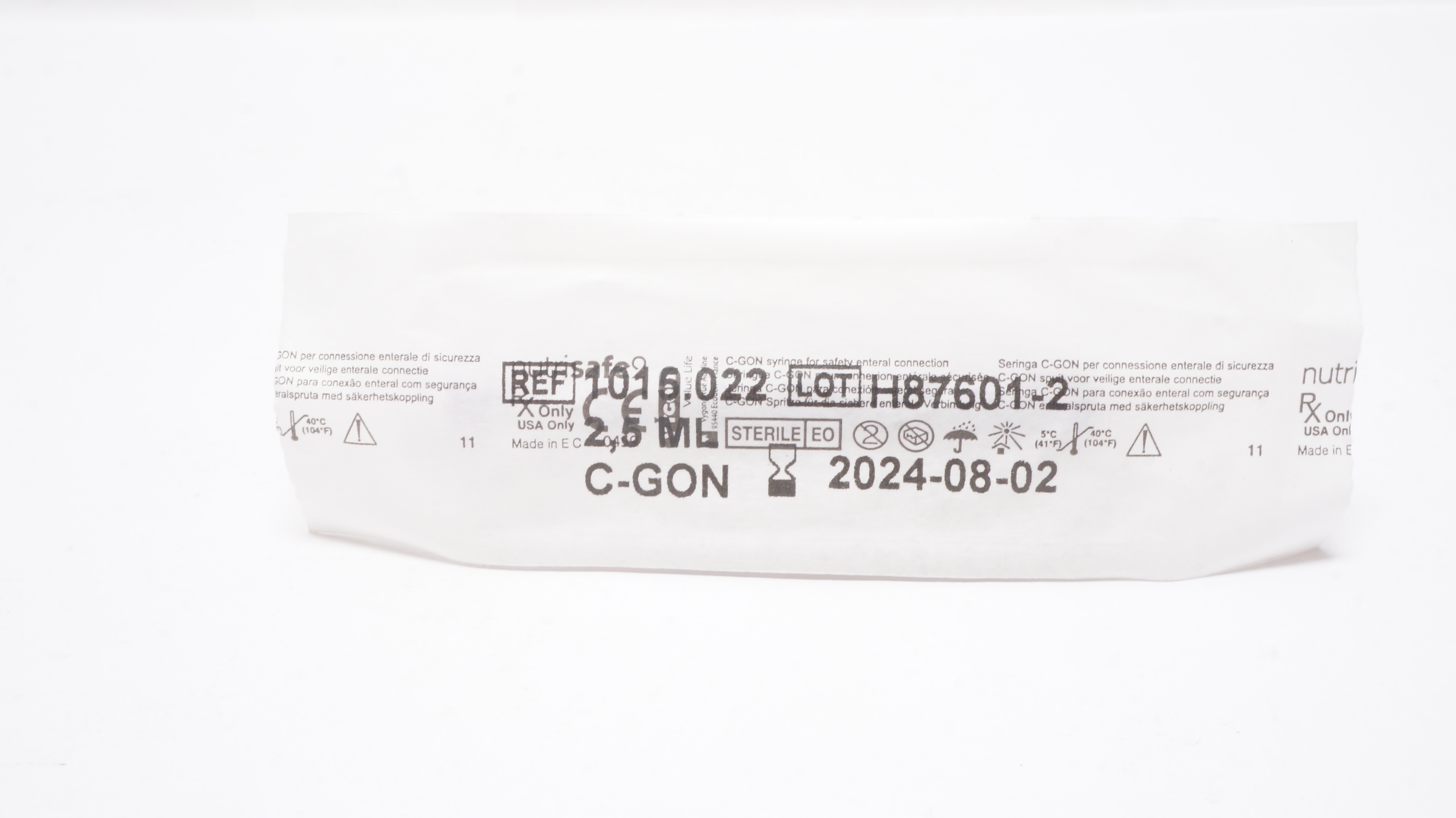 Vygon 1015.022 NutriSafe2 C-GON Syringe 2,5mL
