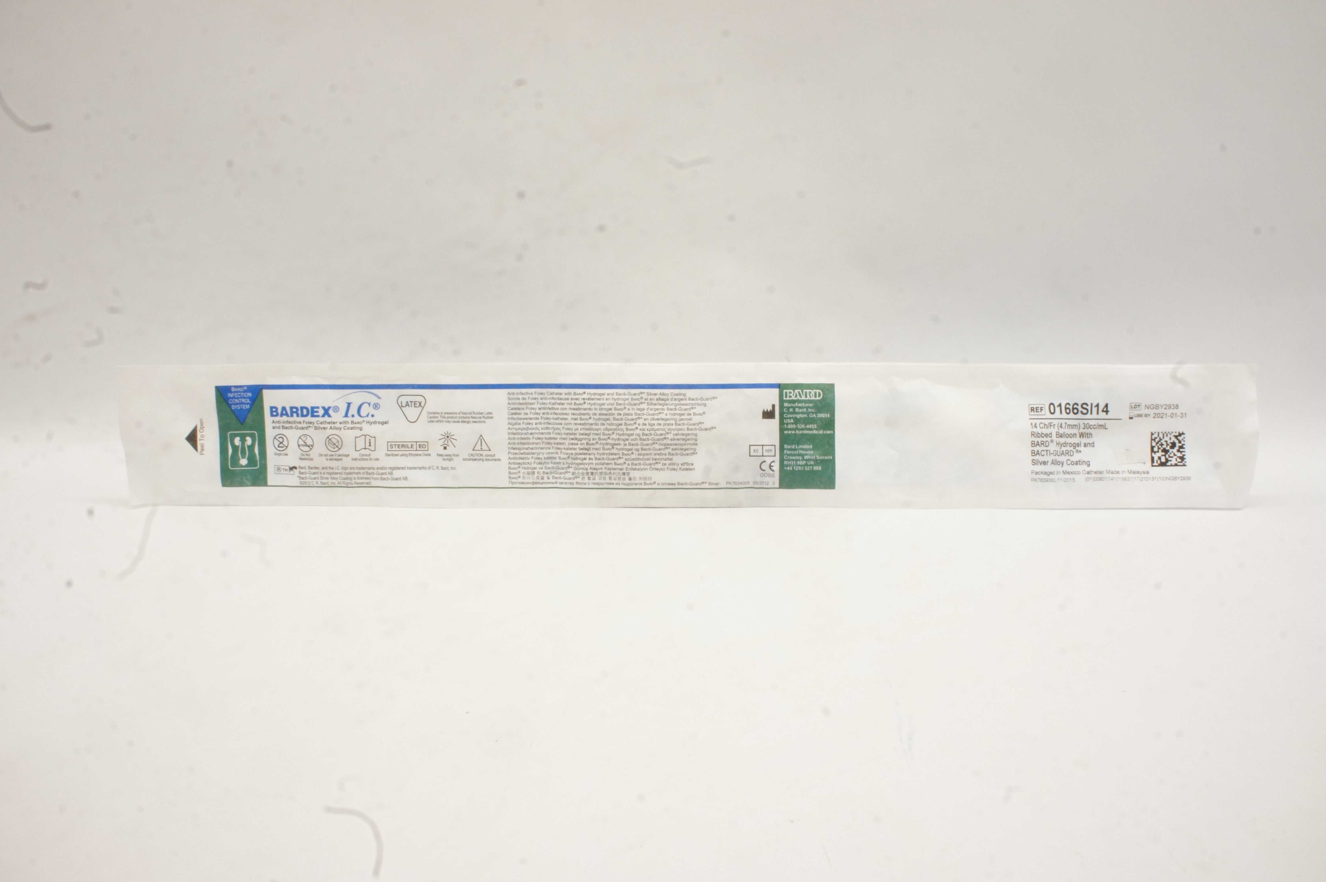 Bard 0166SI14 Bardex I.C. Foley Cath. 14Fr. 30ml (x)