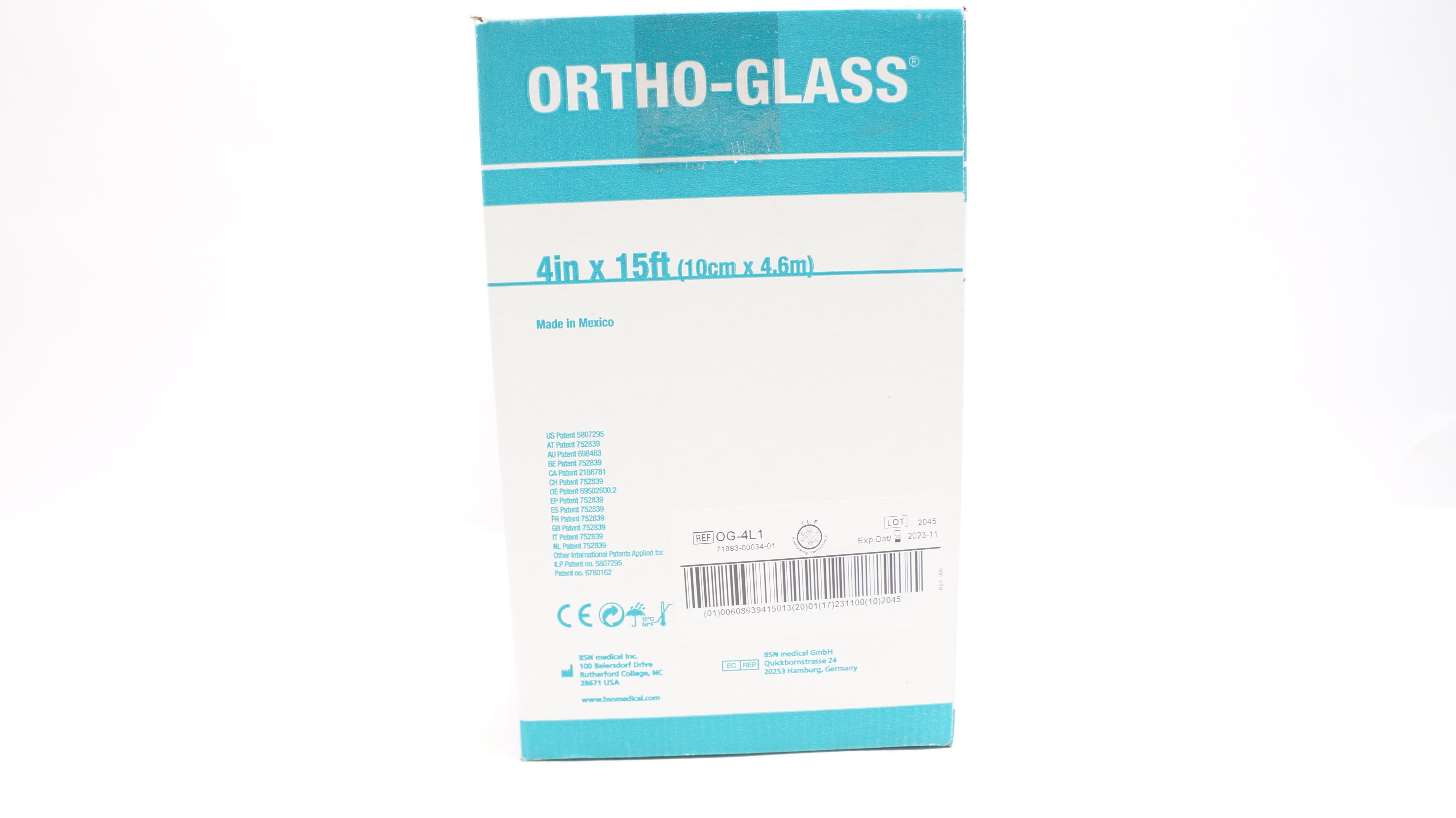 BSN Medical OG-4L1 Ortho-Glass Synthetic Splint System 4inch x 15ft.