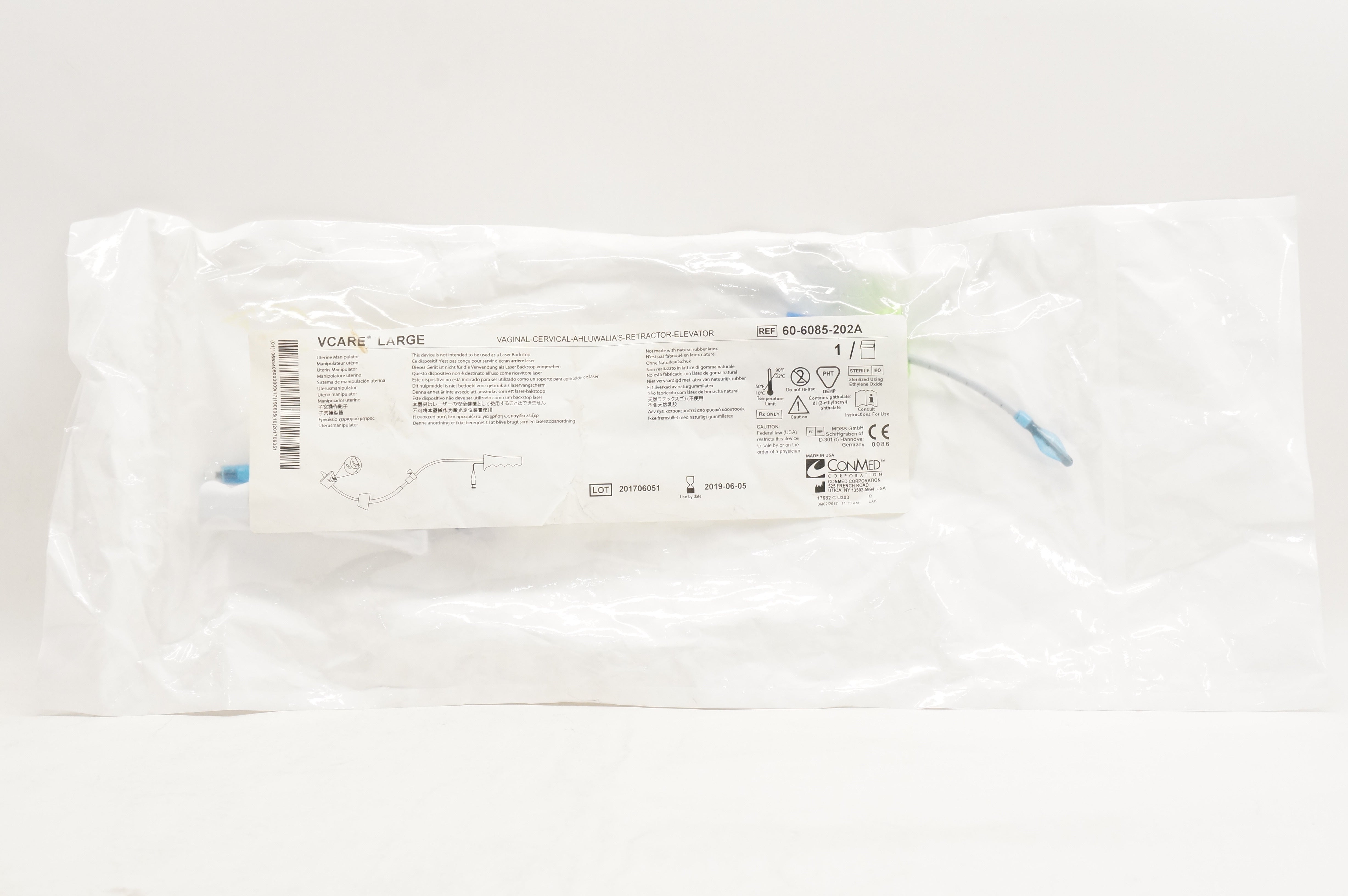 ConMed 60-6085-202A Vcare Uterine Manipulator, Large (x)