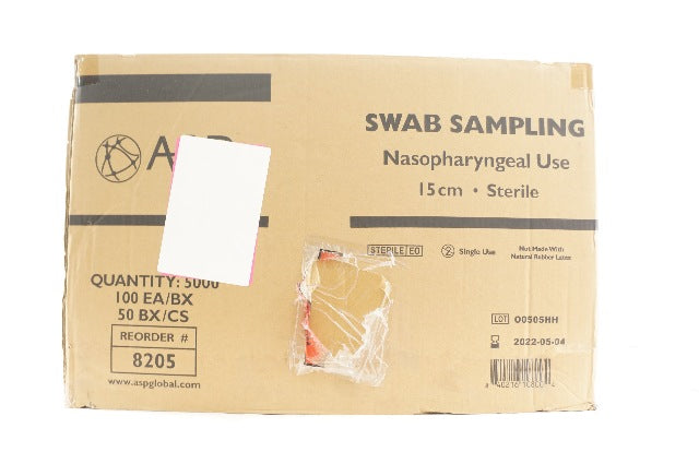 ASP Medical 8205 Swab Sampling Nasopharyngeal Use 15cm (x) - Case of 5000