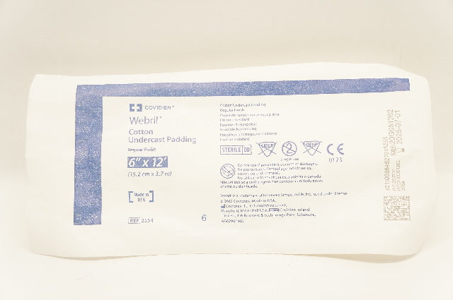 Covidien 2554 Webril Cotton Undercast 6inch x 12'