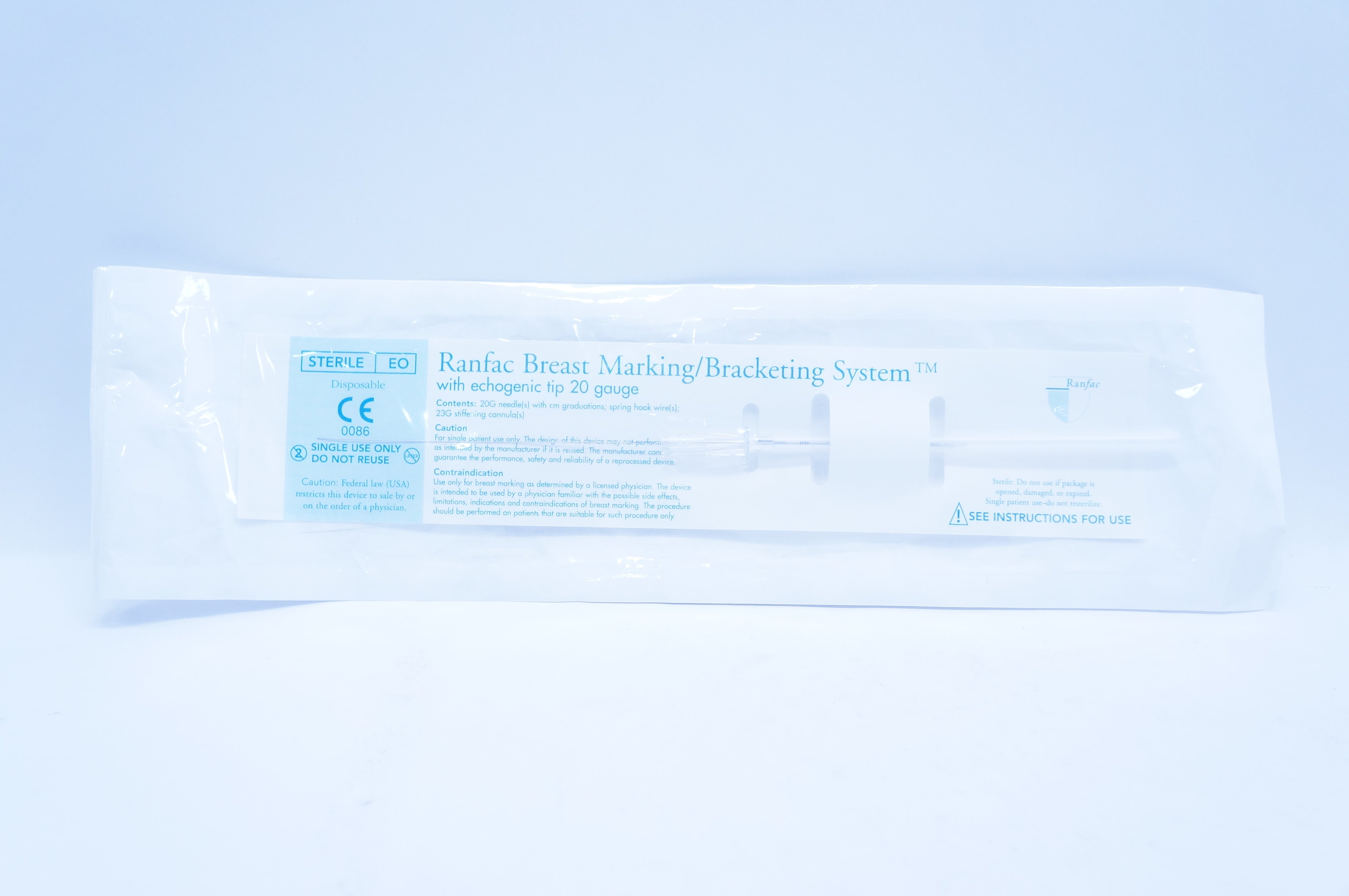 Ranfac SBS5 Breast Marking Bracketing System with Echogenic Tip 20 Gauge