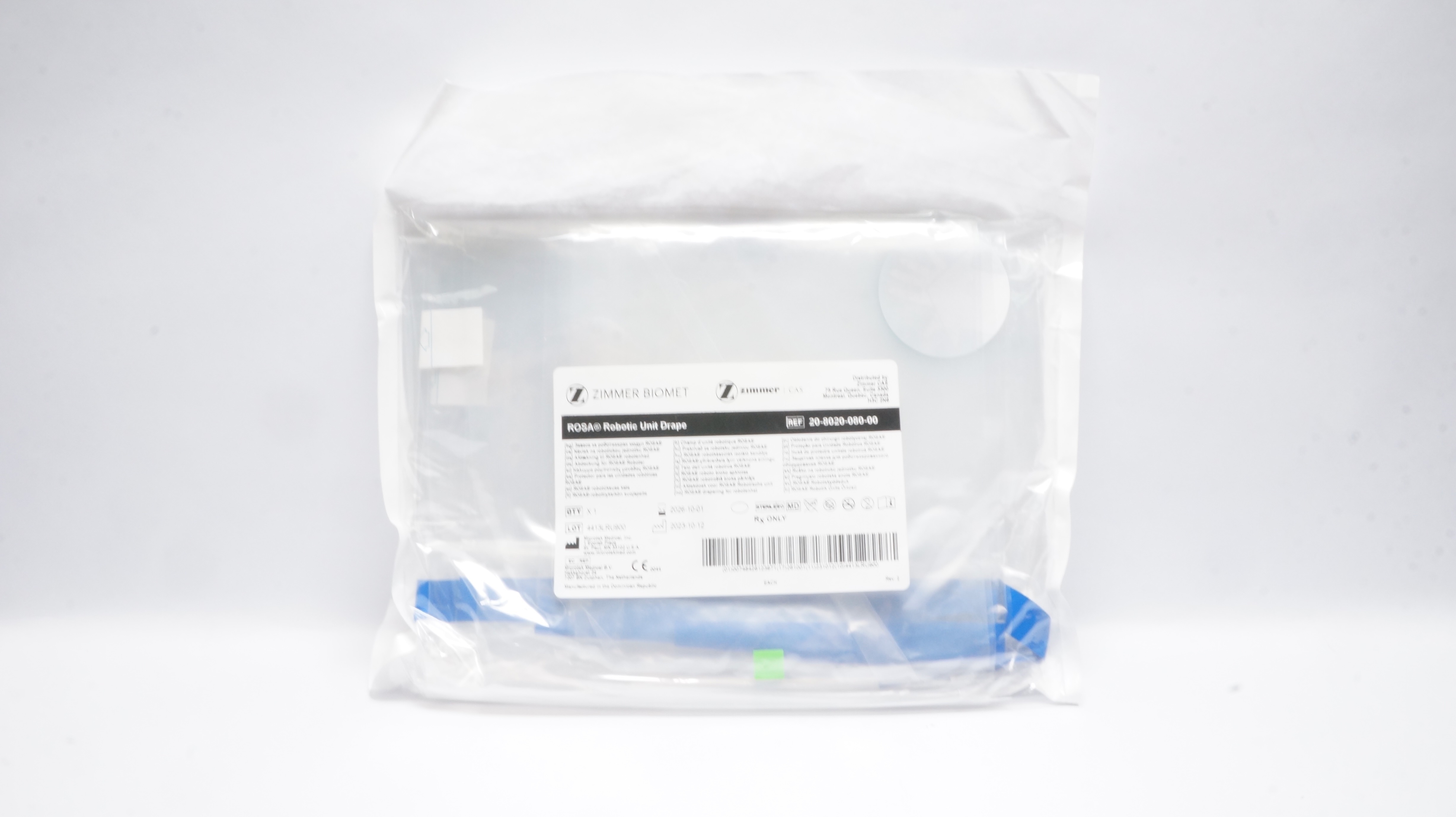ZIMMER 20-8020-080-01 ROSA Robotic Unit Drape
