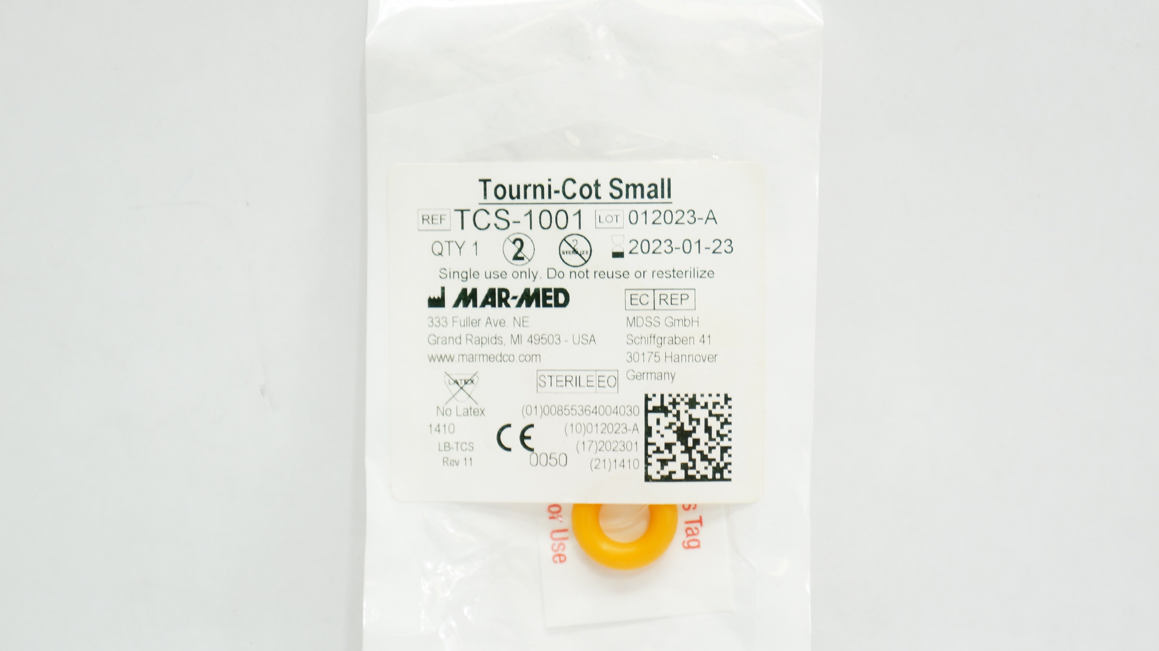 Mar-Med TCS-1001 Tourni-Cot Tourniquet Finger Ring Small (x)