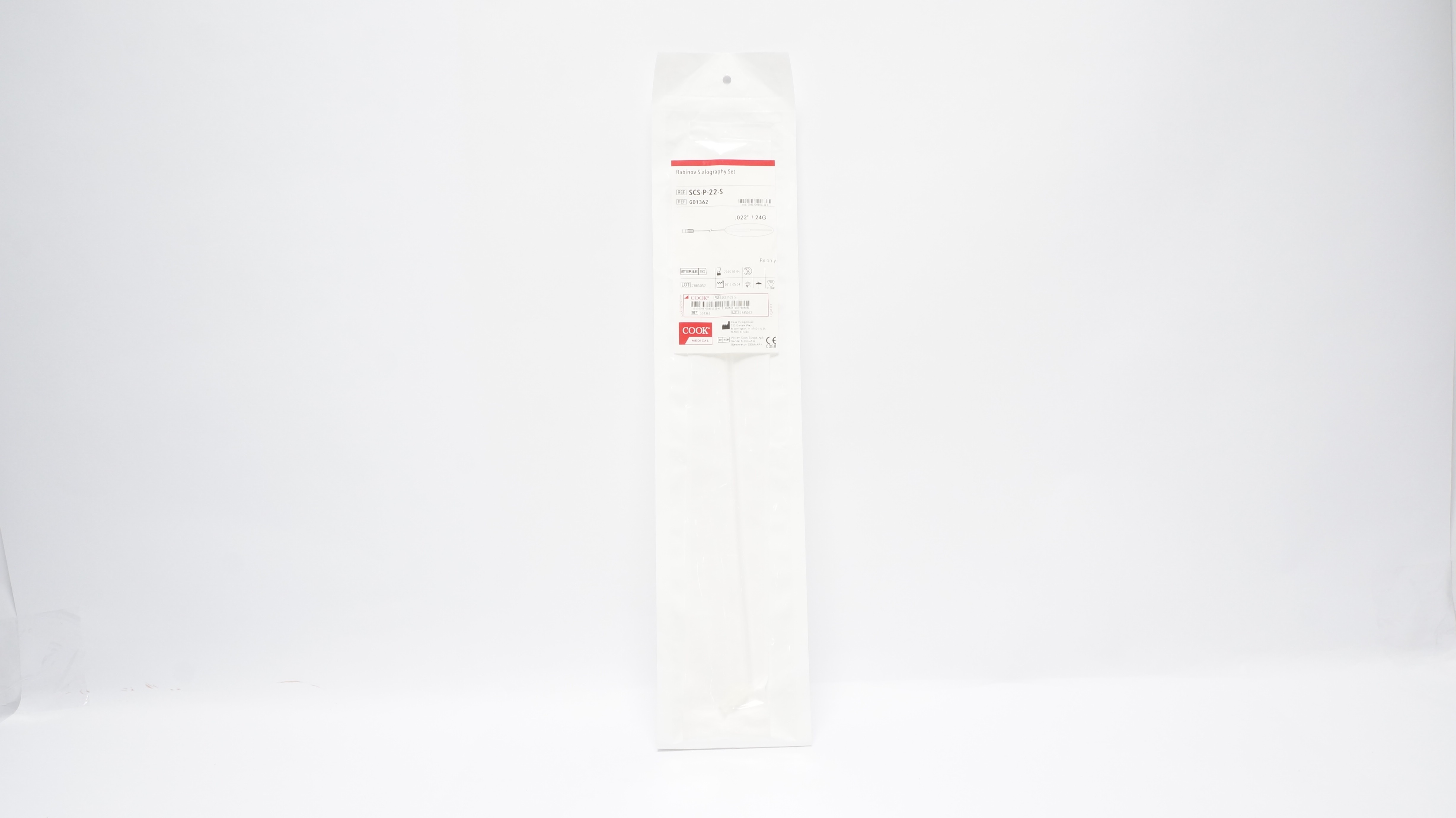 Cook Medical G01362 Rabinov Sialography Set, .022inch/ 24G (x)