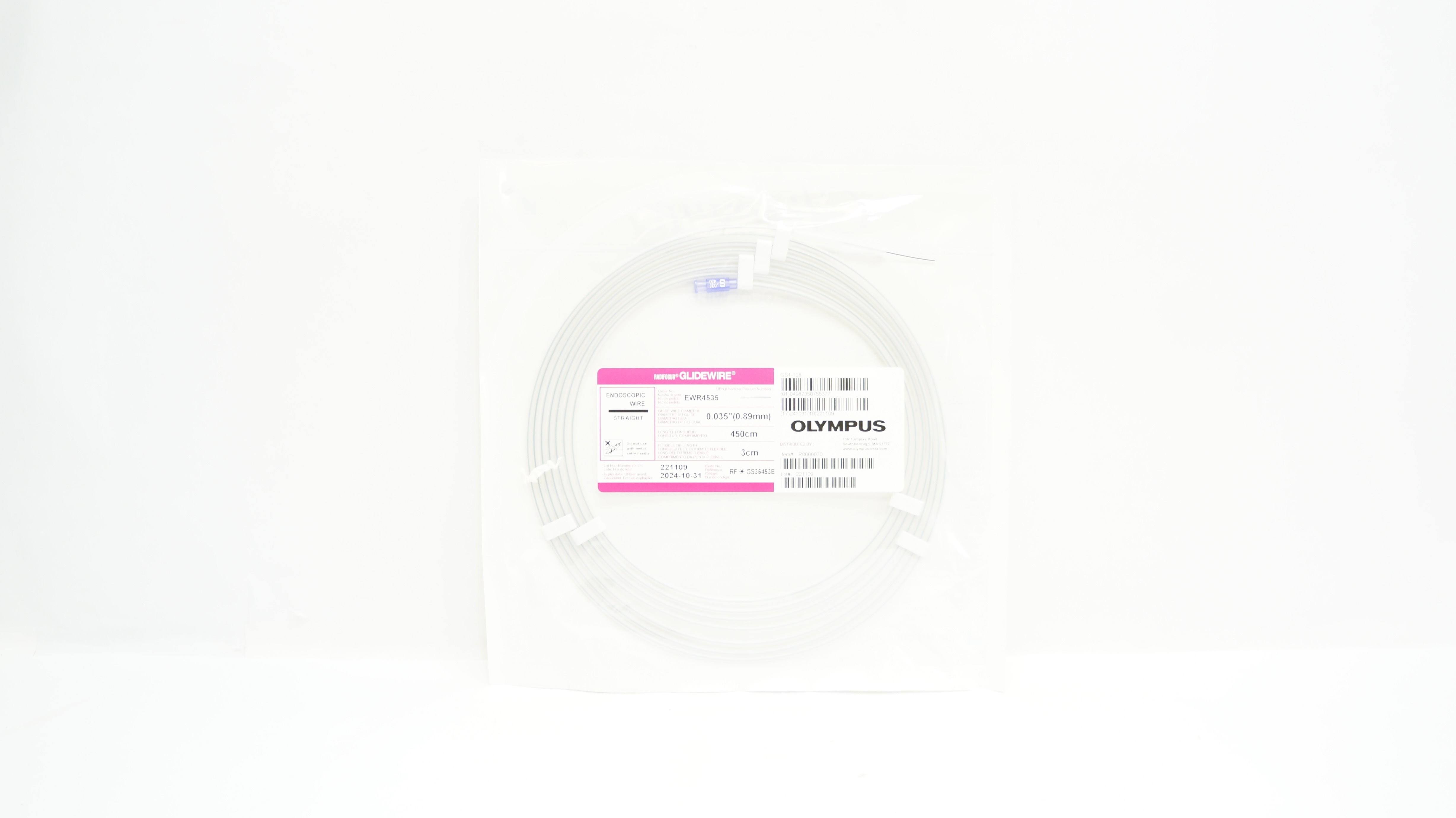 Terumo GS35453E Olympus RadiFocus Glidewire 0.035inch x 45cm x 3cm