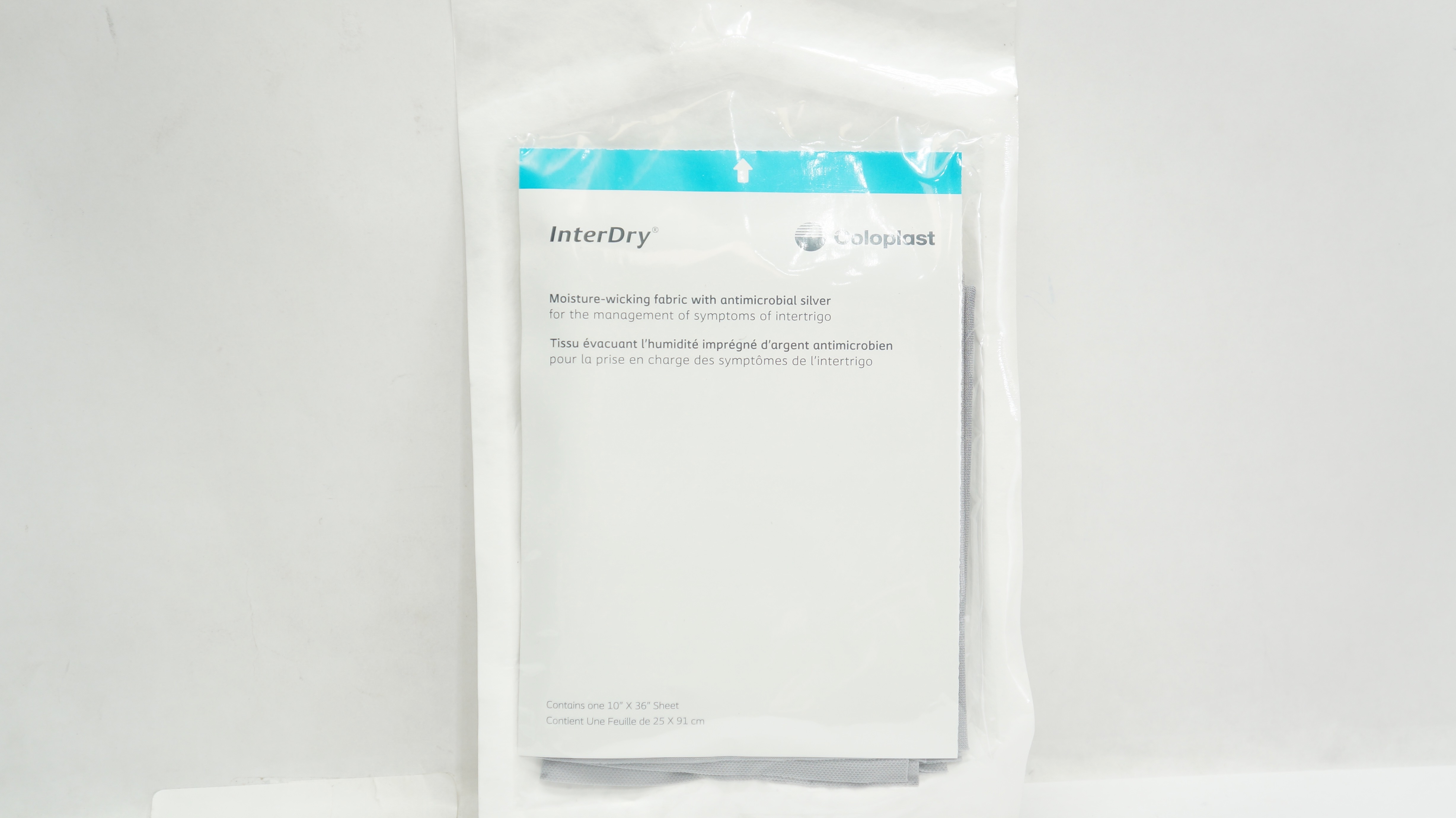 Coloplast 7912 InterDry Moisture-Wicking Fabric w/Antimicrobial Silver 10x36inch