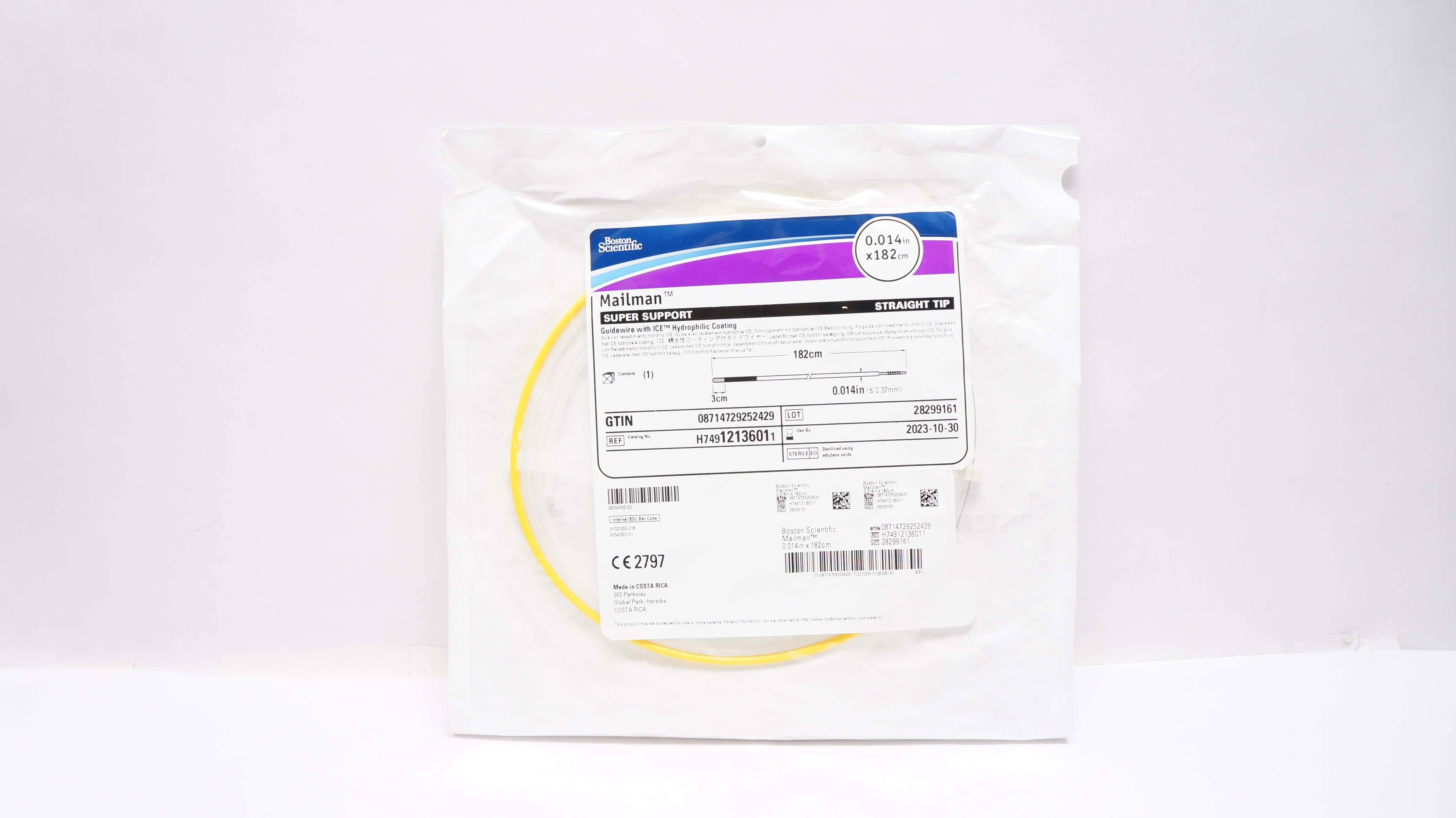 Boston Scientific 1213601 Mailman Guidewire w/ICE Hydrophilic Coating (x)