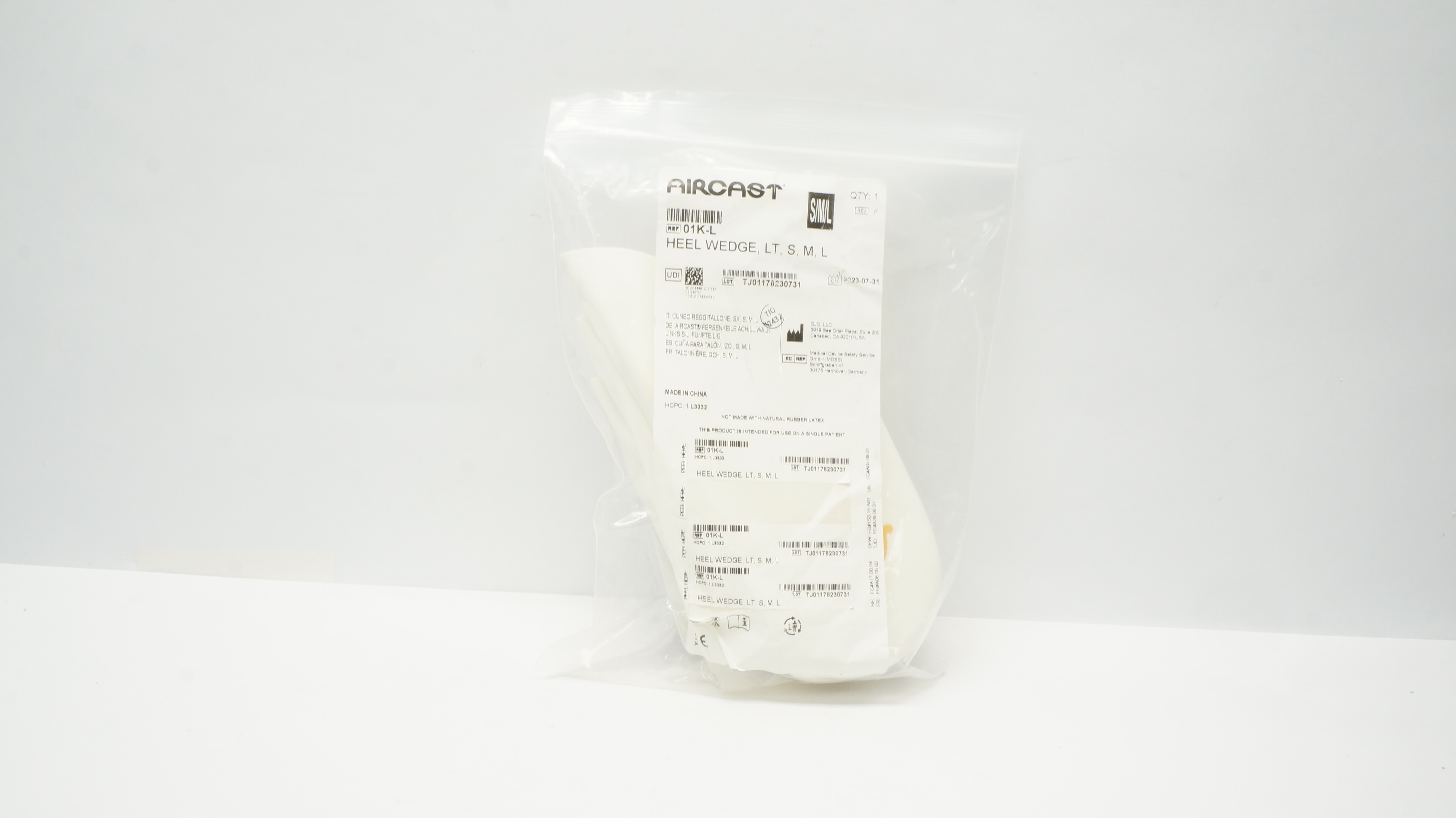 DJO 01K-L Airocast Heel Wedge, LT, S,M,L