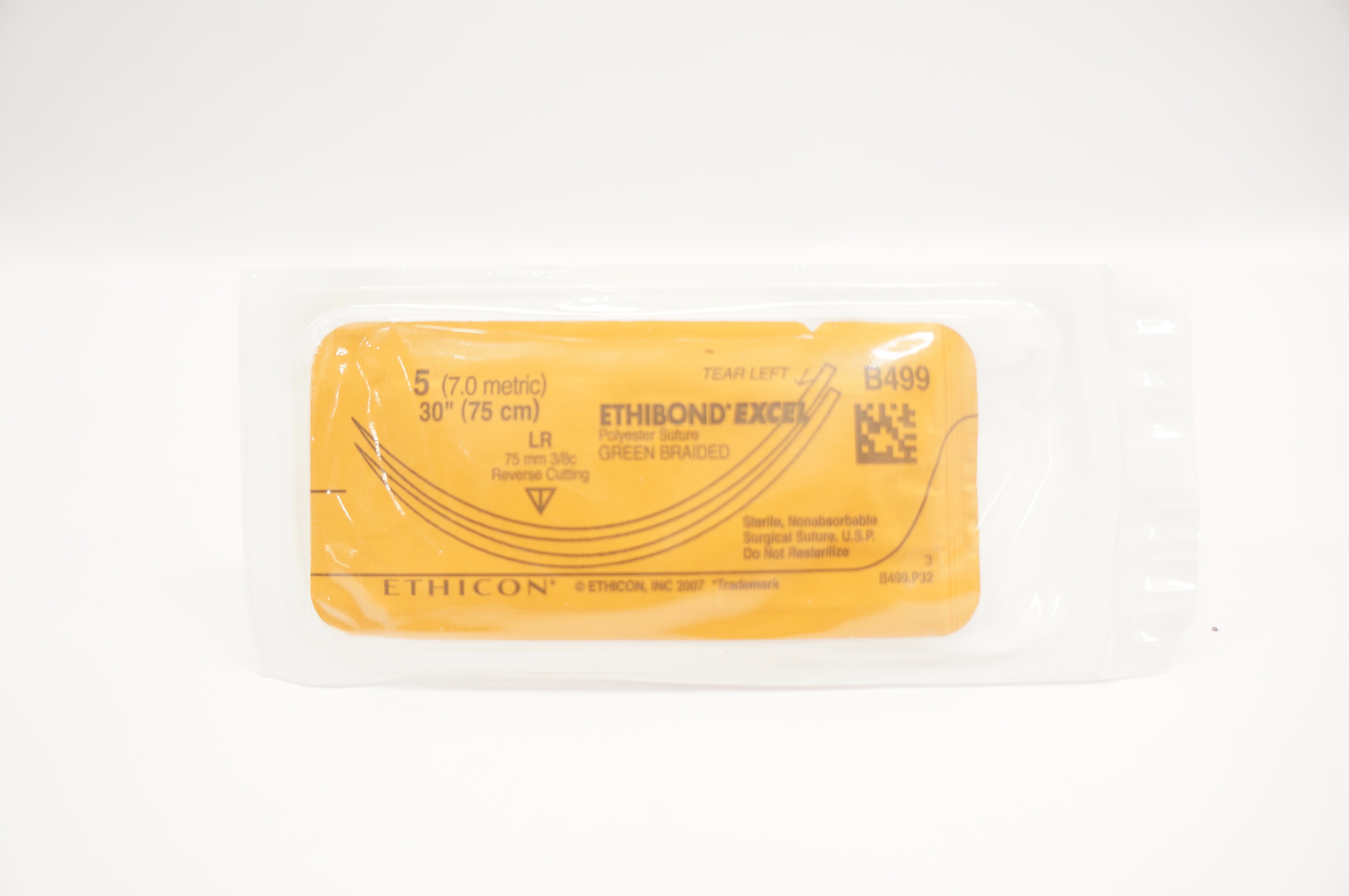 Ethicon B499 5 Ethibond Excel Polyester Stre LR 75mm 3/8c Reverse Cutting 30inch