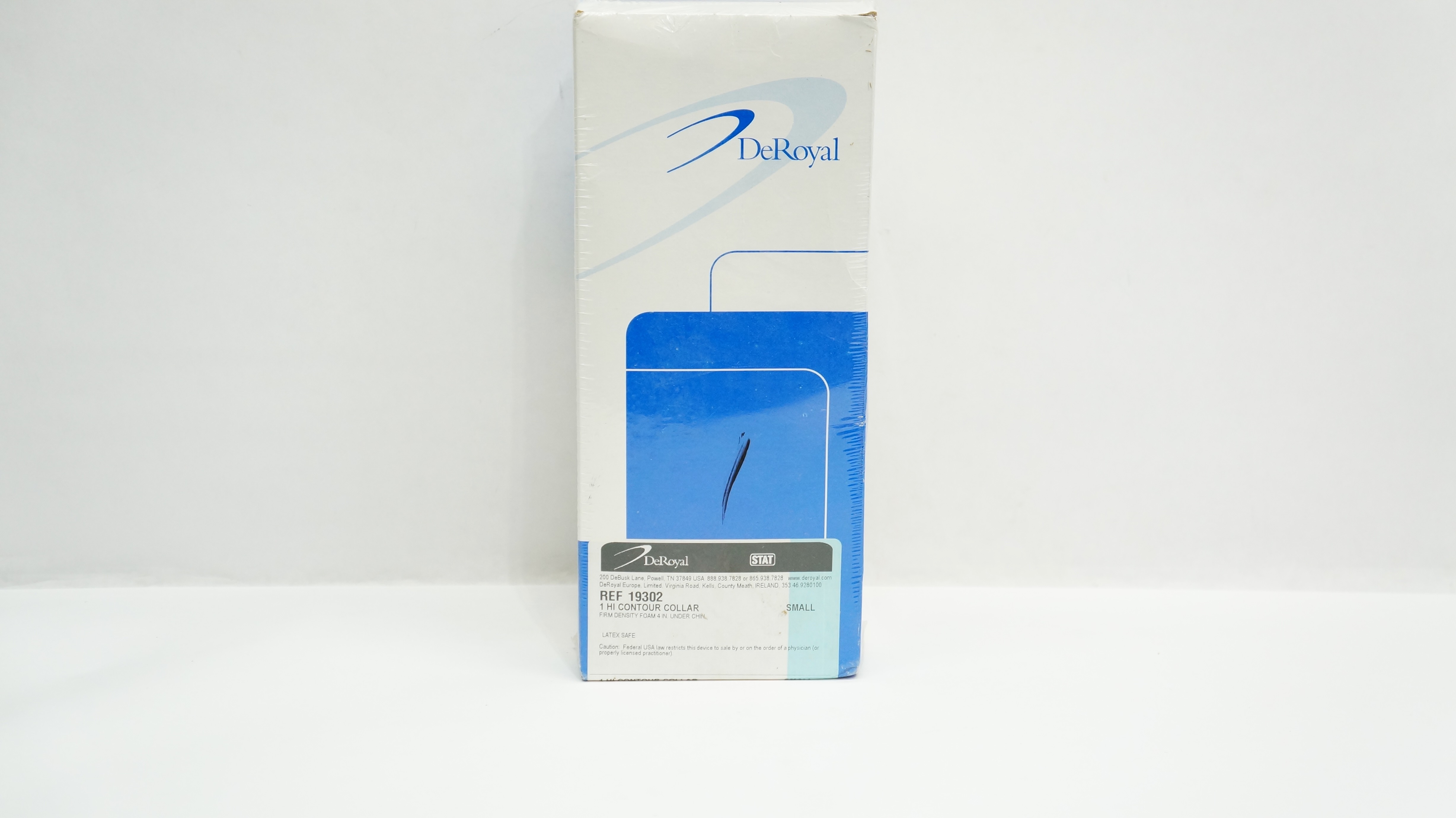 DeRoyal 19302 HI Contour Collar Firm Density Foam 4in. Under Chin Small