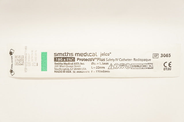 Smiths Medical 3075 Jelco ProtectIV -W Safety IV Cath 18G x 1-1/4inch (x)