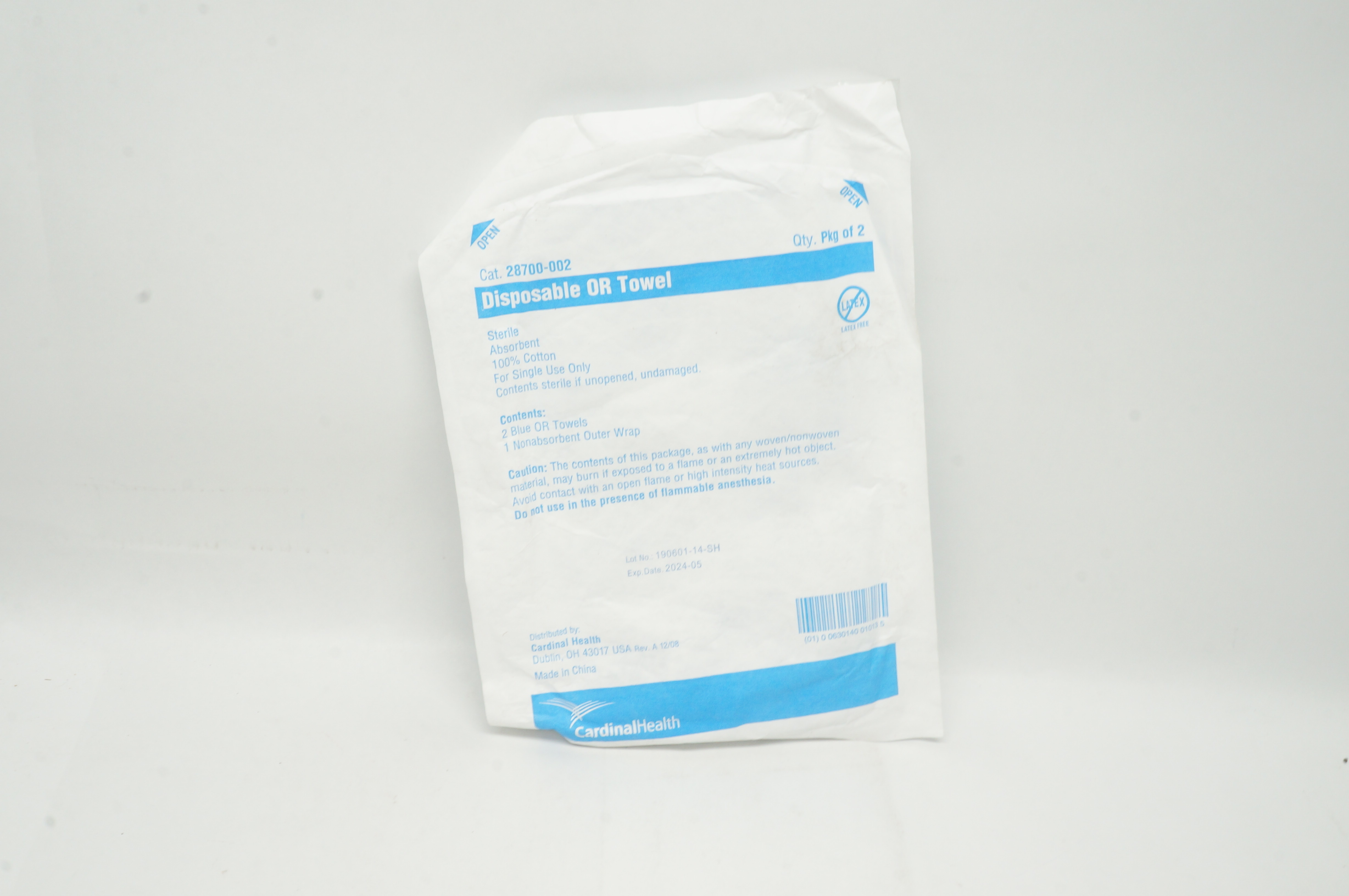 Cardinal Health 28700-002 Disposable OR Towel Sterile Absorbent - Pack of 2