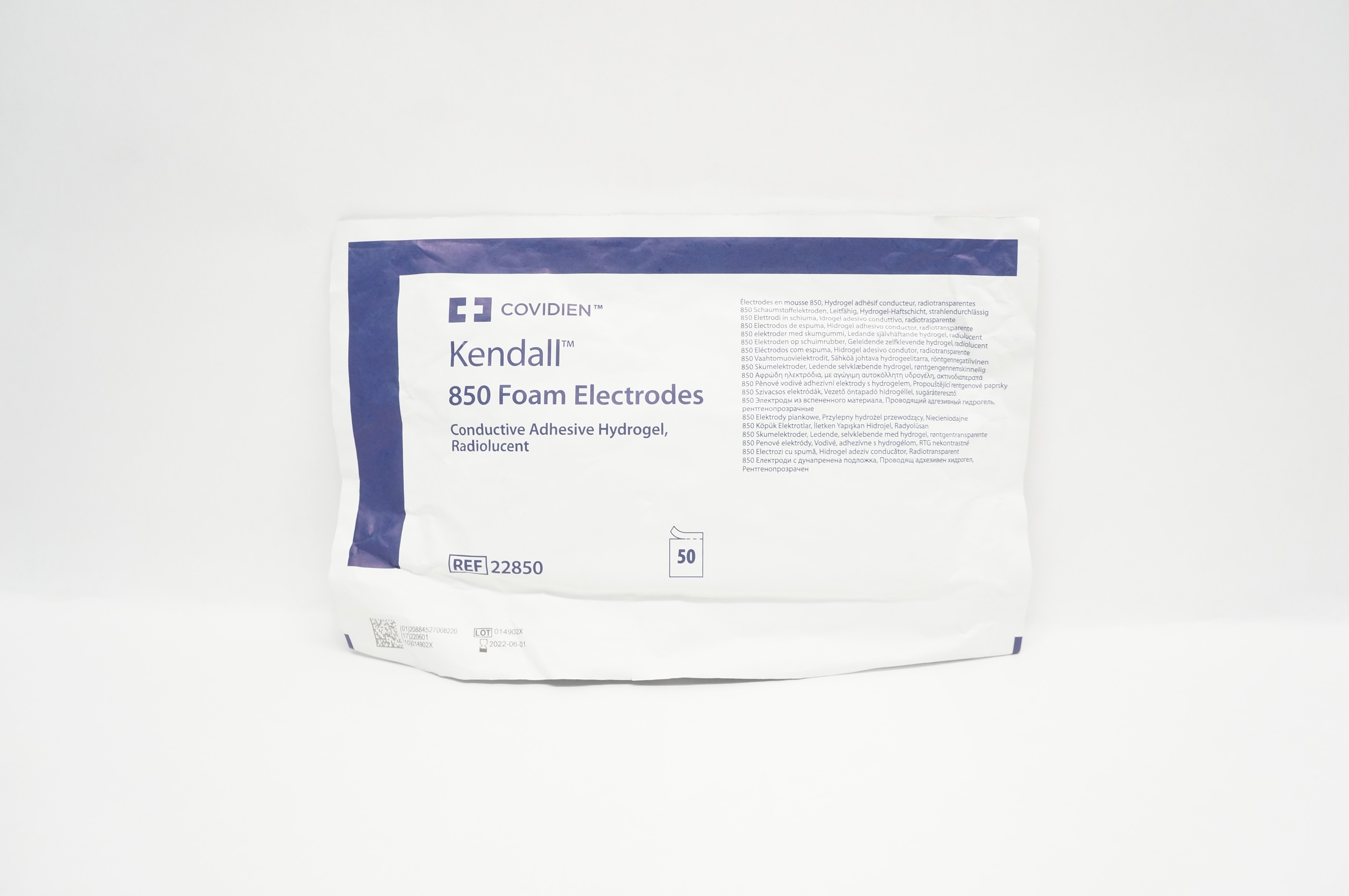Covidien 22850 Kendall 850 Foam Electrodes (x) - Pack of 50
