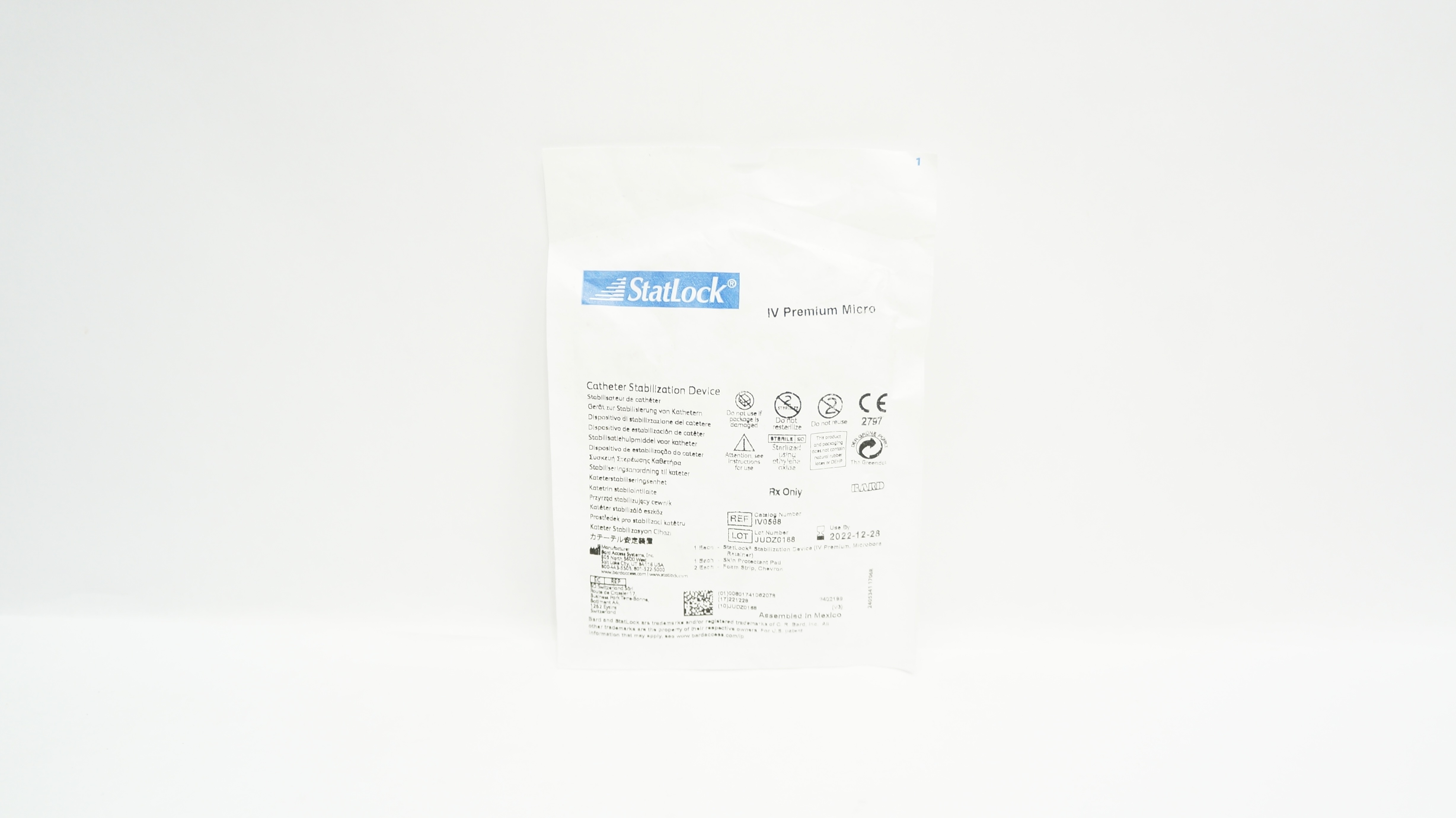 Bard IV0568 StatLock IV Premium Micro Cath. Stabilization Device (x)