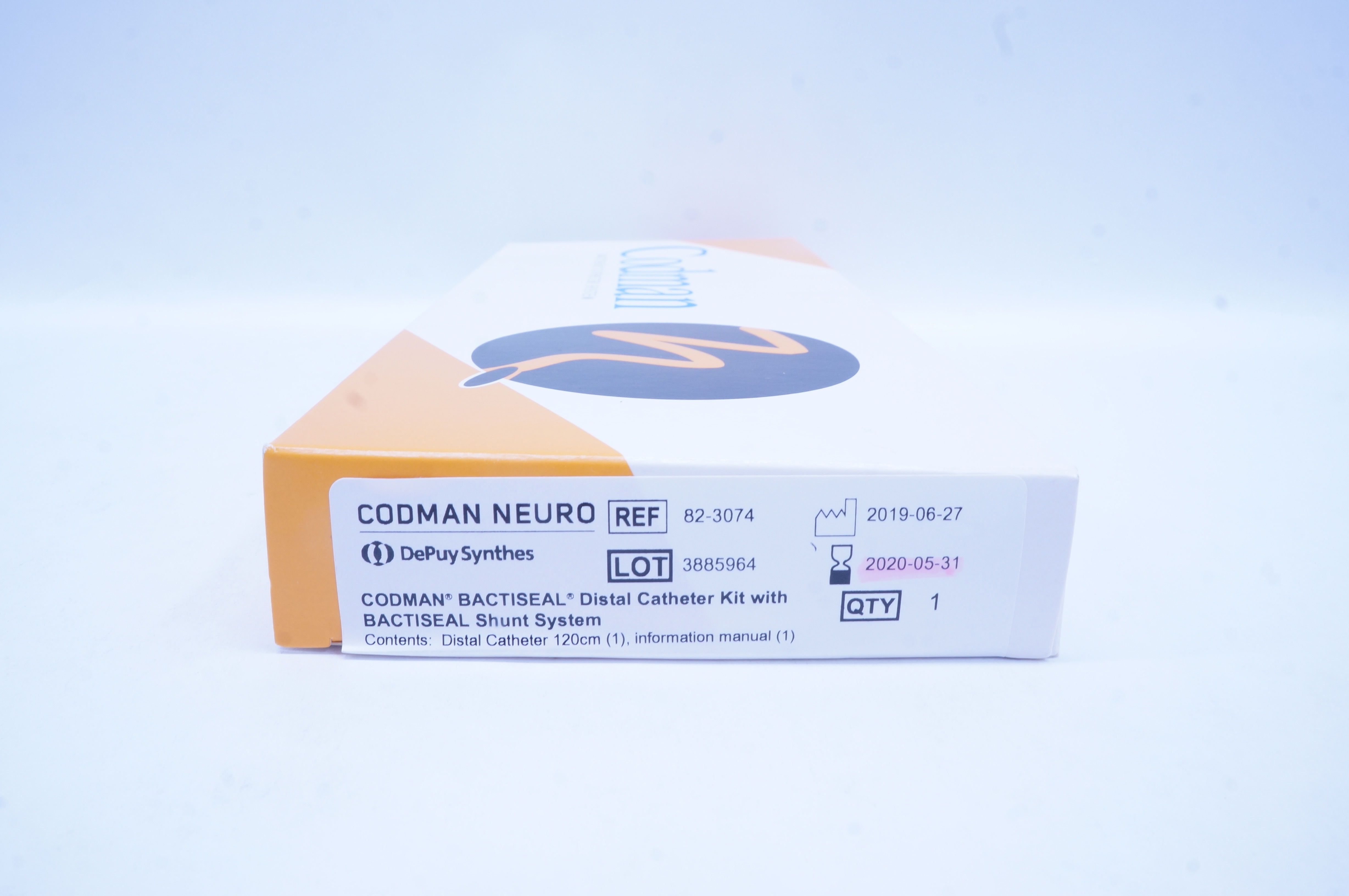 Codman 823074 Bactiseal Distal Cath. Kit with Bactiseal Shunt System