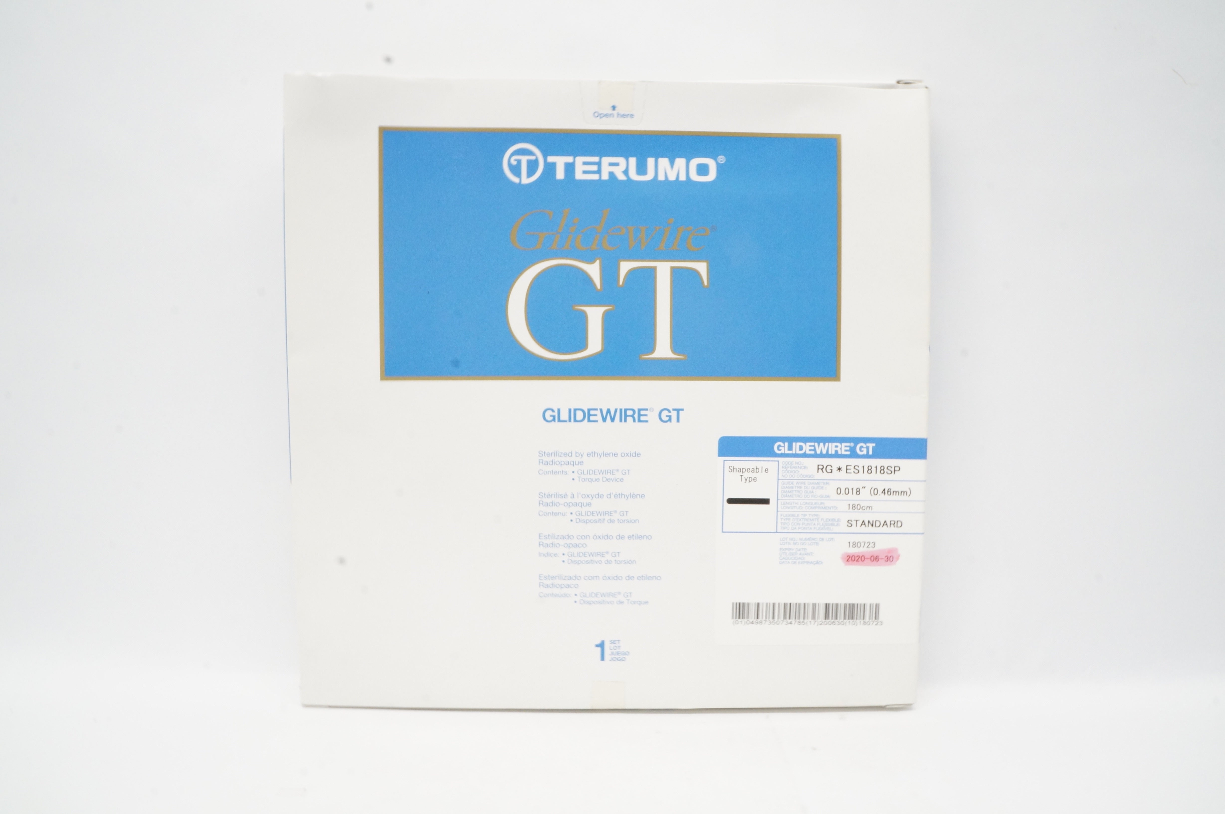 Terumo RG*ES1818SP Glidewire GT, Standard, 180cm x 0.018inch (x)