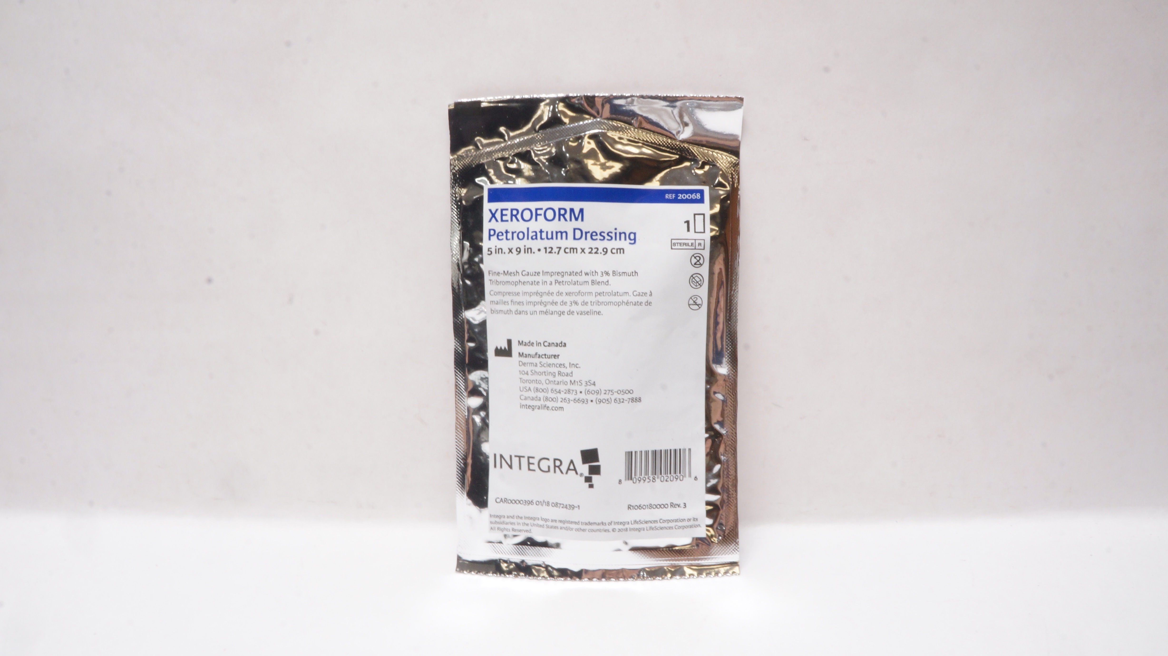 Integra 20068 XEROFORM Petrolatum Dressing 5inch x 9inch