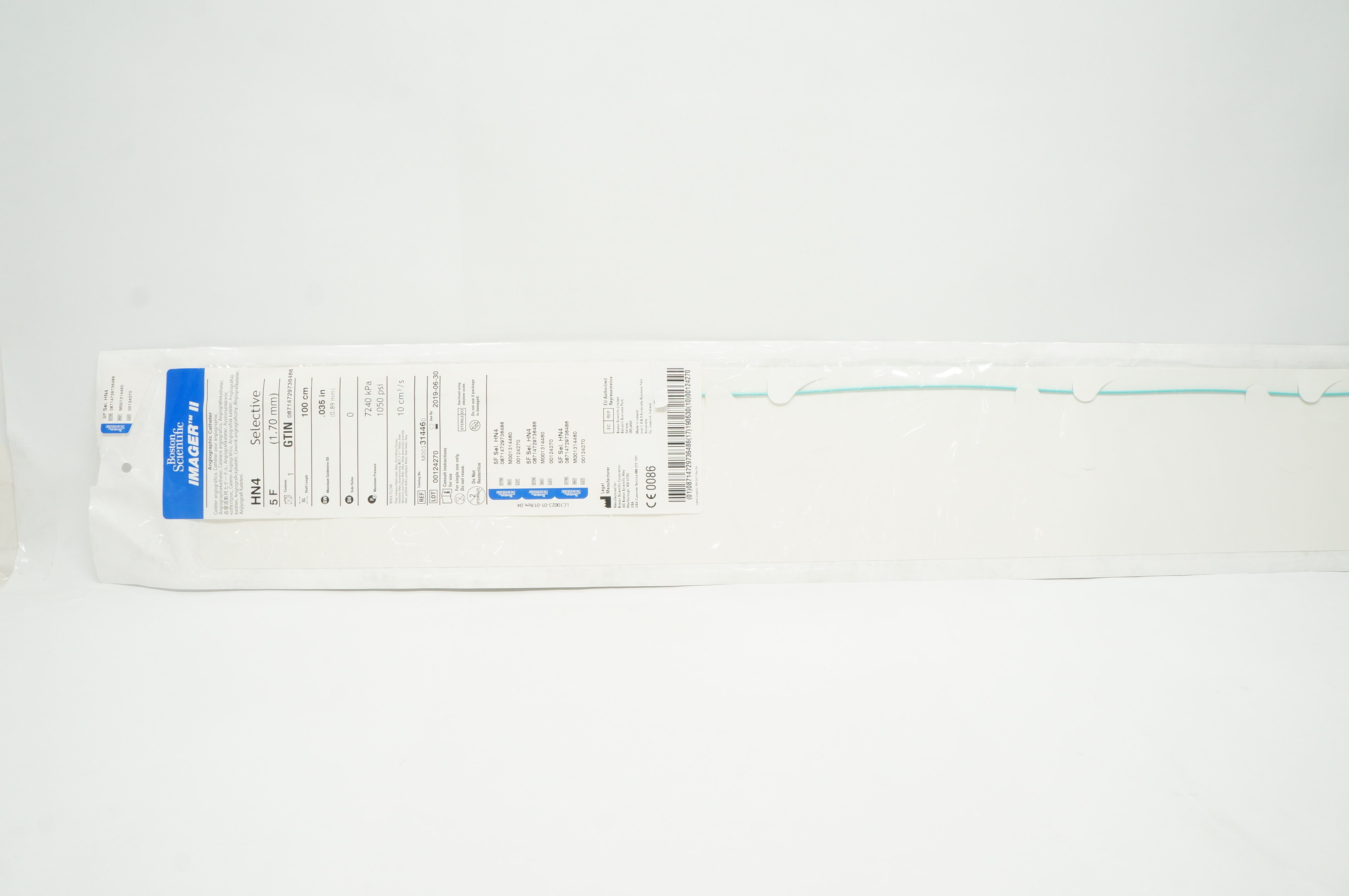 Boston Scientific M001314460 IMAGER II Angiographic Cath. HN4 Selective 5F (x)