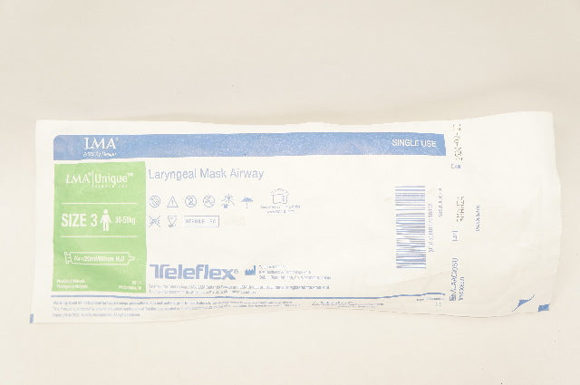 Teleflex ALAA030SU LMA Unique Laryngeal Mask Airway Size 3 30-50kg