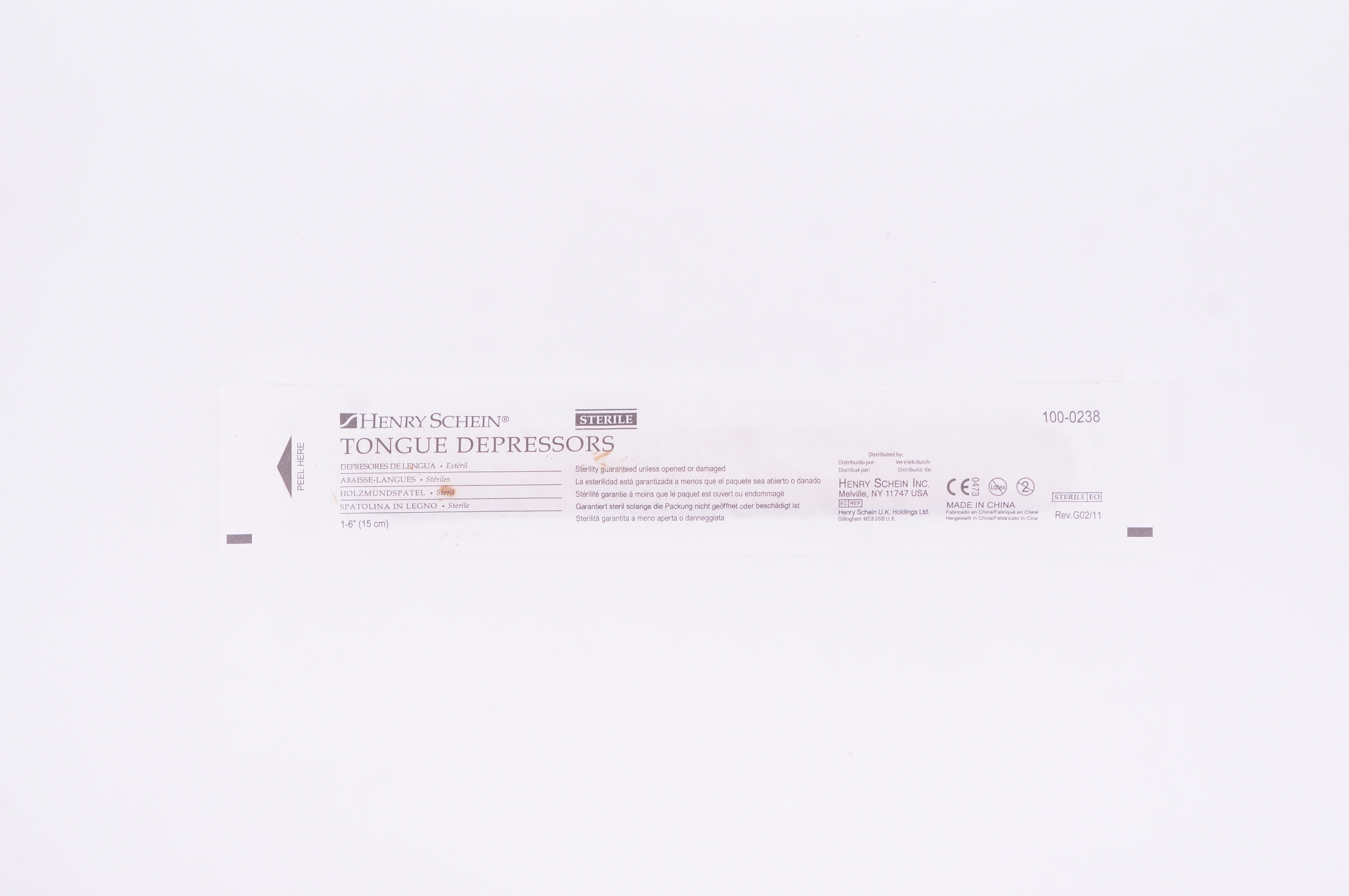 Henry Schein 100-0238 Tongue Depressors 6inch (x)