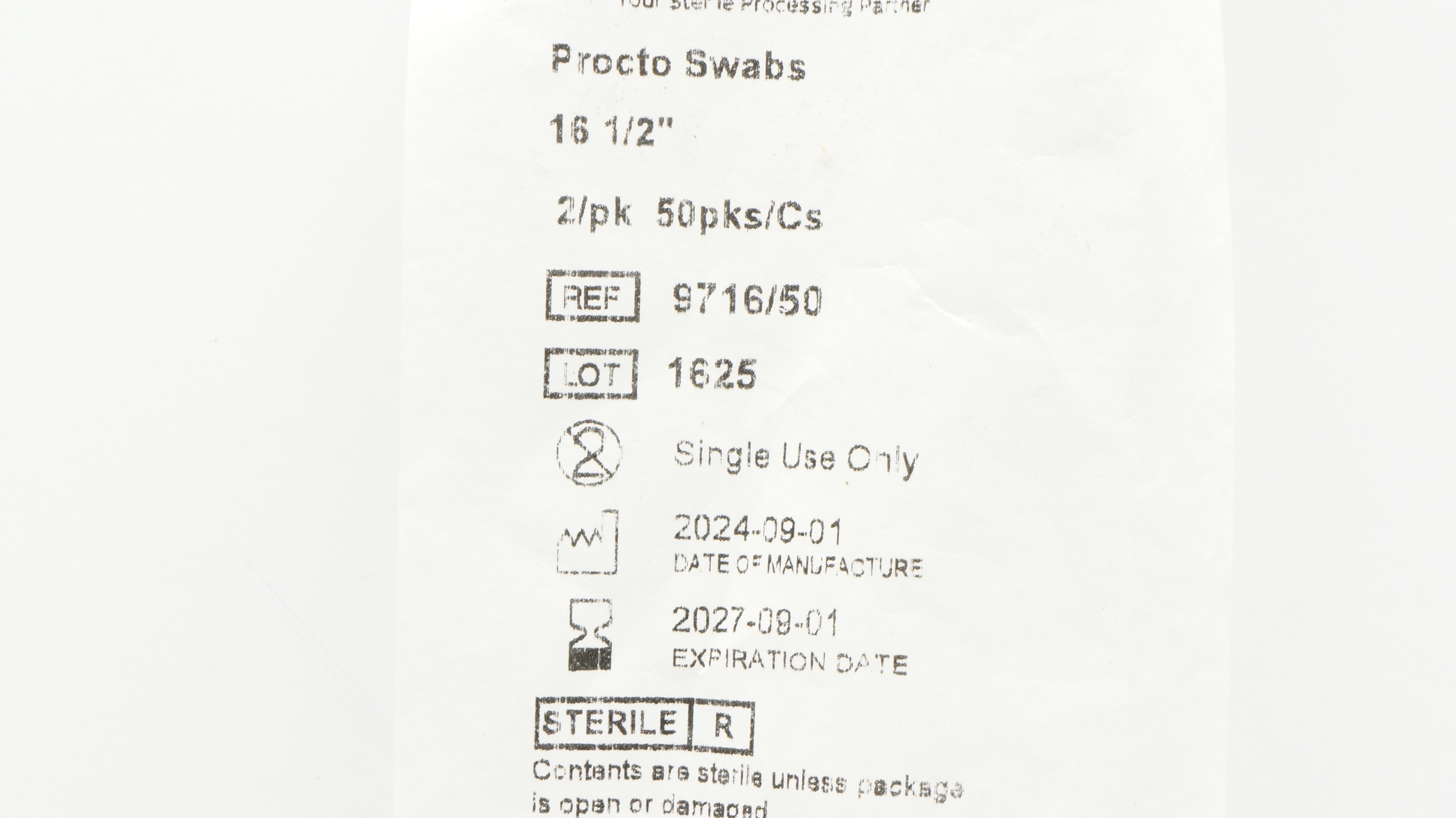 Bioseal 9716/50 Procto Swabs 16-1/2inch - Pack of 2