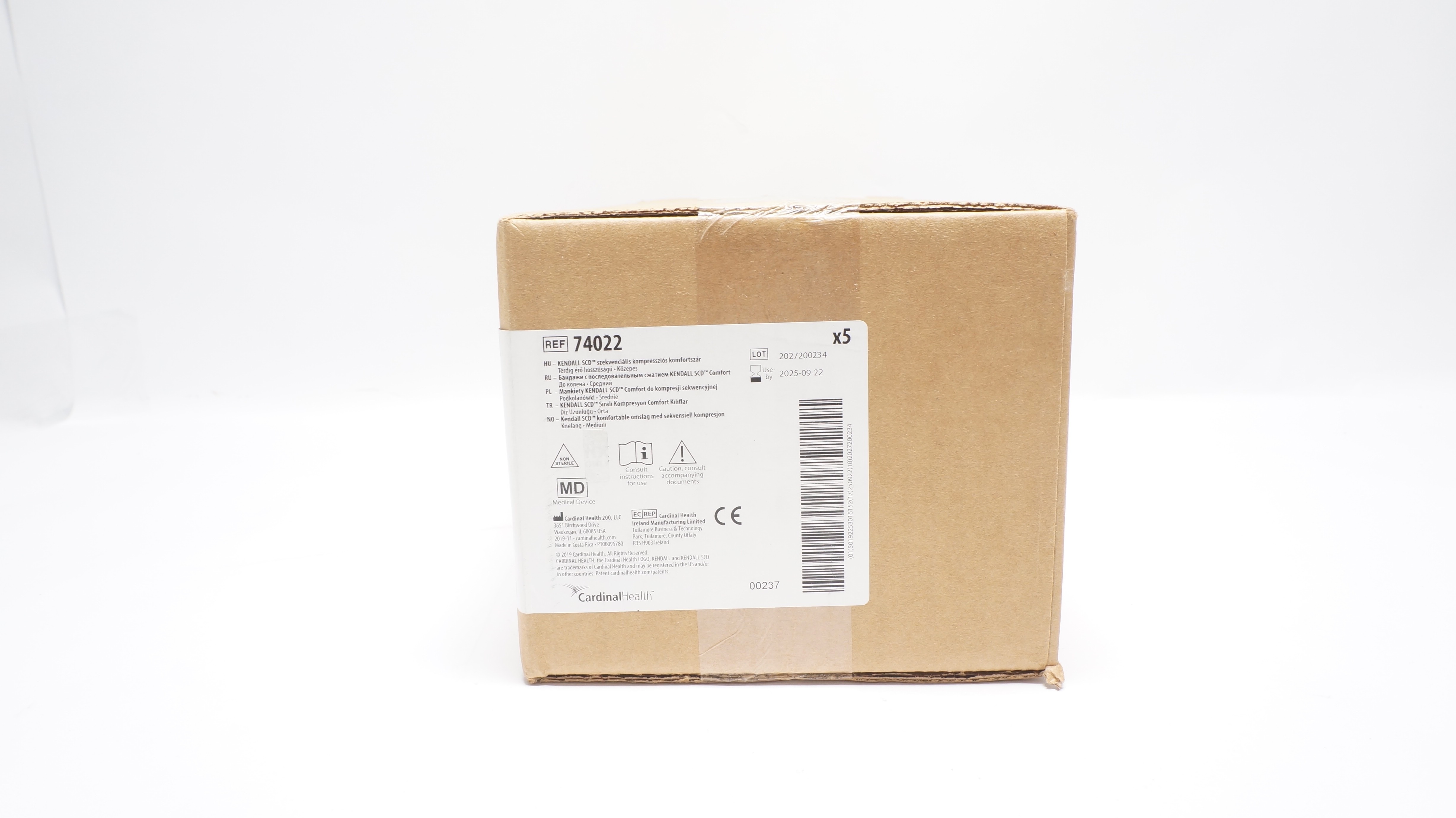 Cardinal Health 74022 Kendall SCD Sequential Compression Comfort Sleeves-Box of5