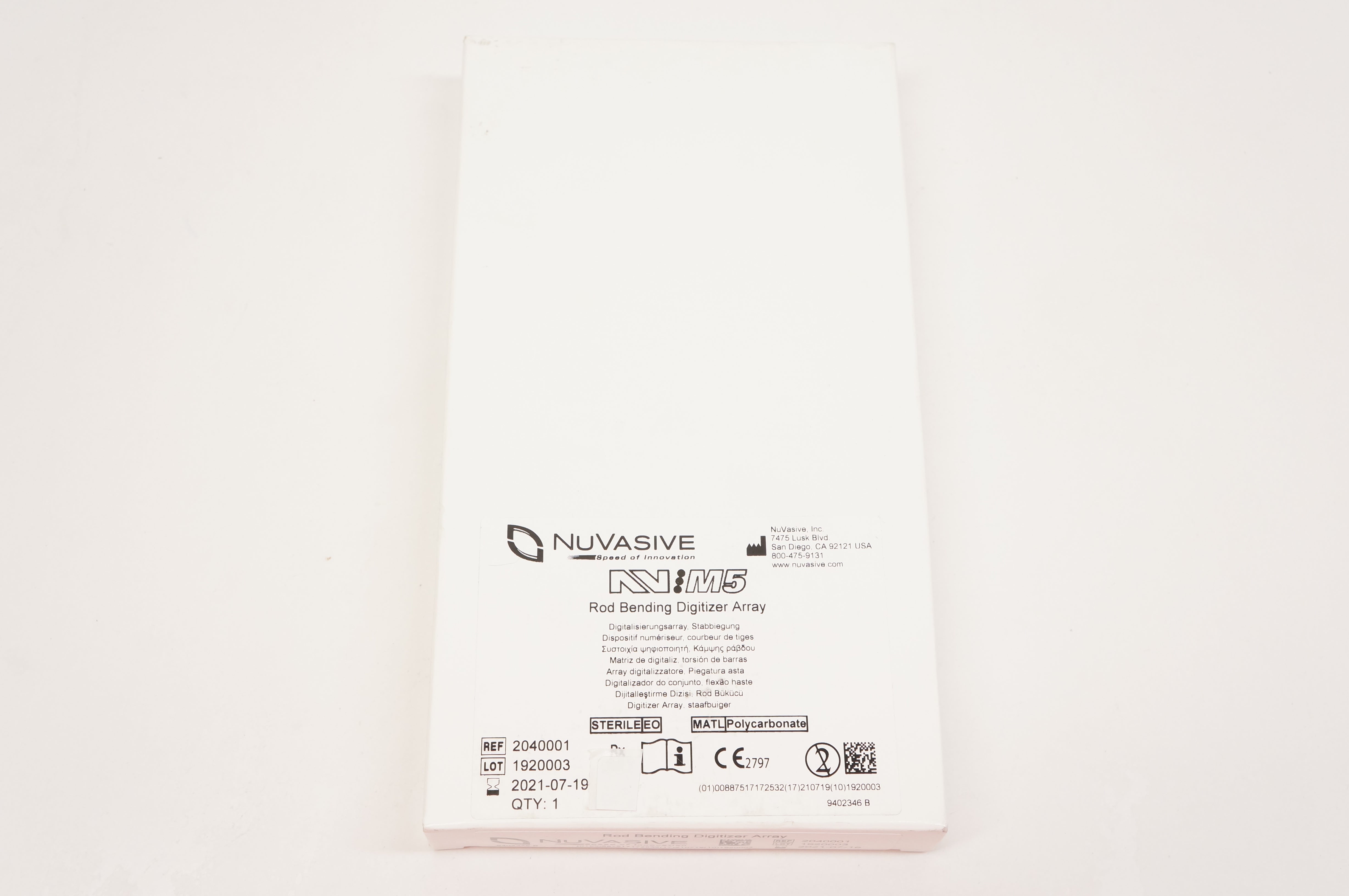 NuVasive 2040001 NV M5 Rod Bending Digitizer Array