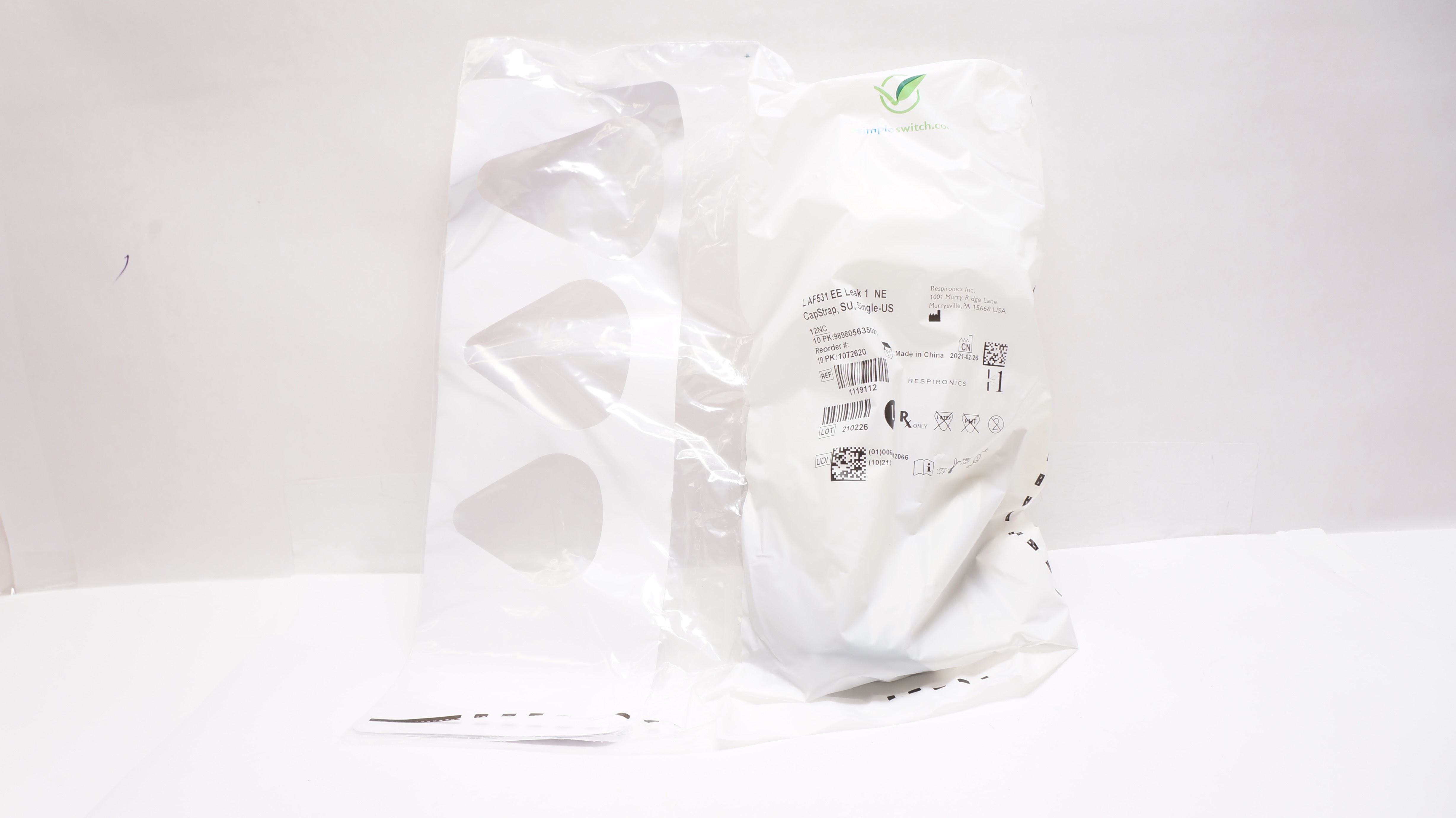 Respironics 1072620 Philips LAF531 EE Leak 1 NE CapStrap, SU, Single