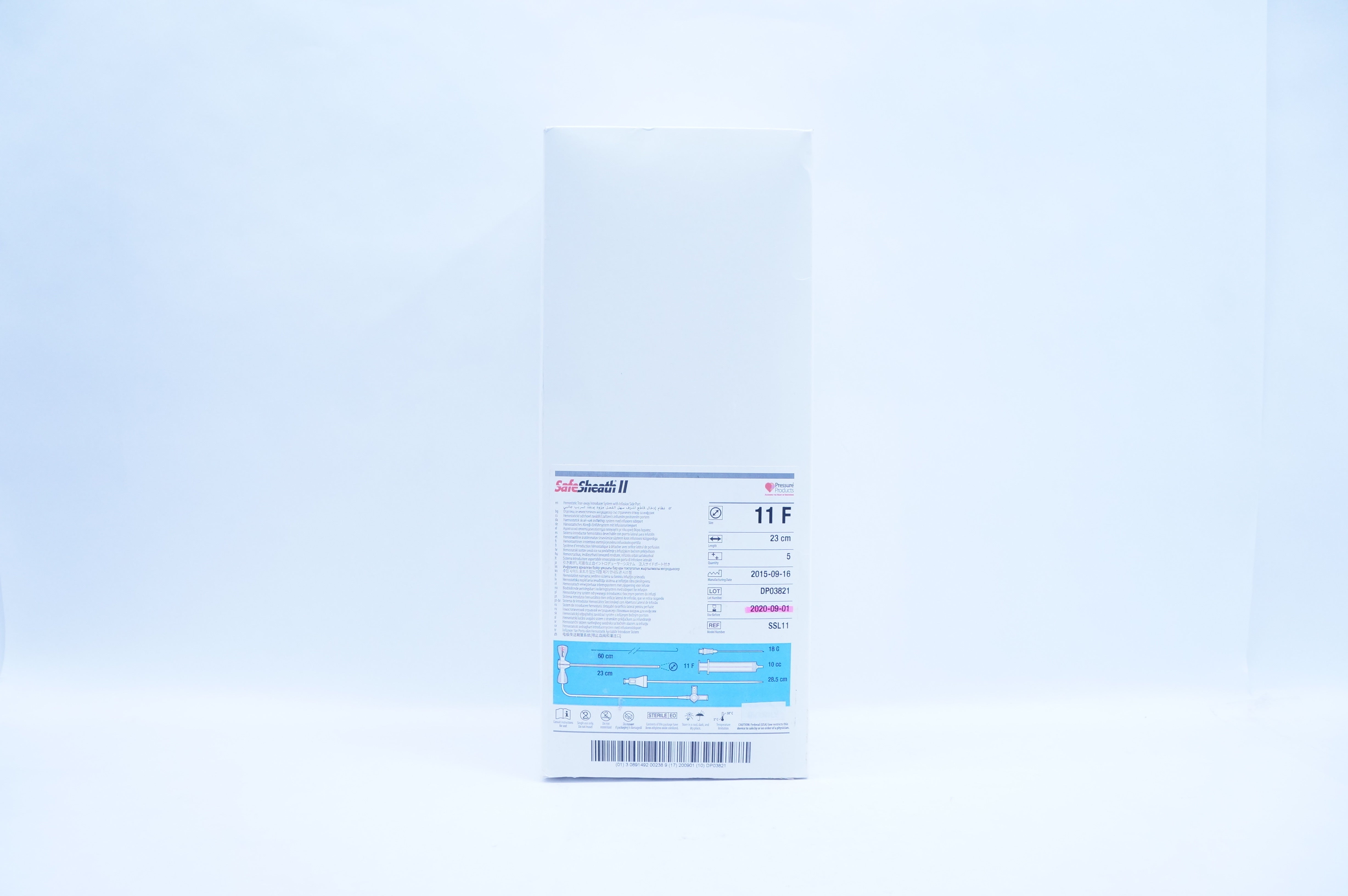 Oscor SSL11 SafeSheath II Hemostatic Introducer System 11 F (x) Box of 5