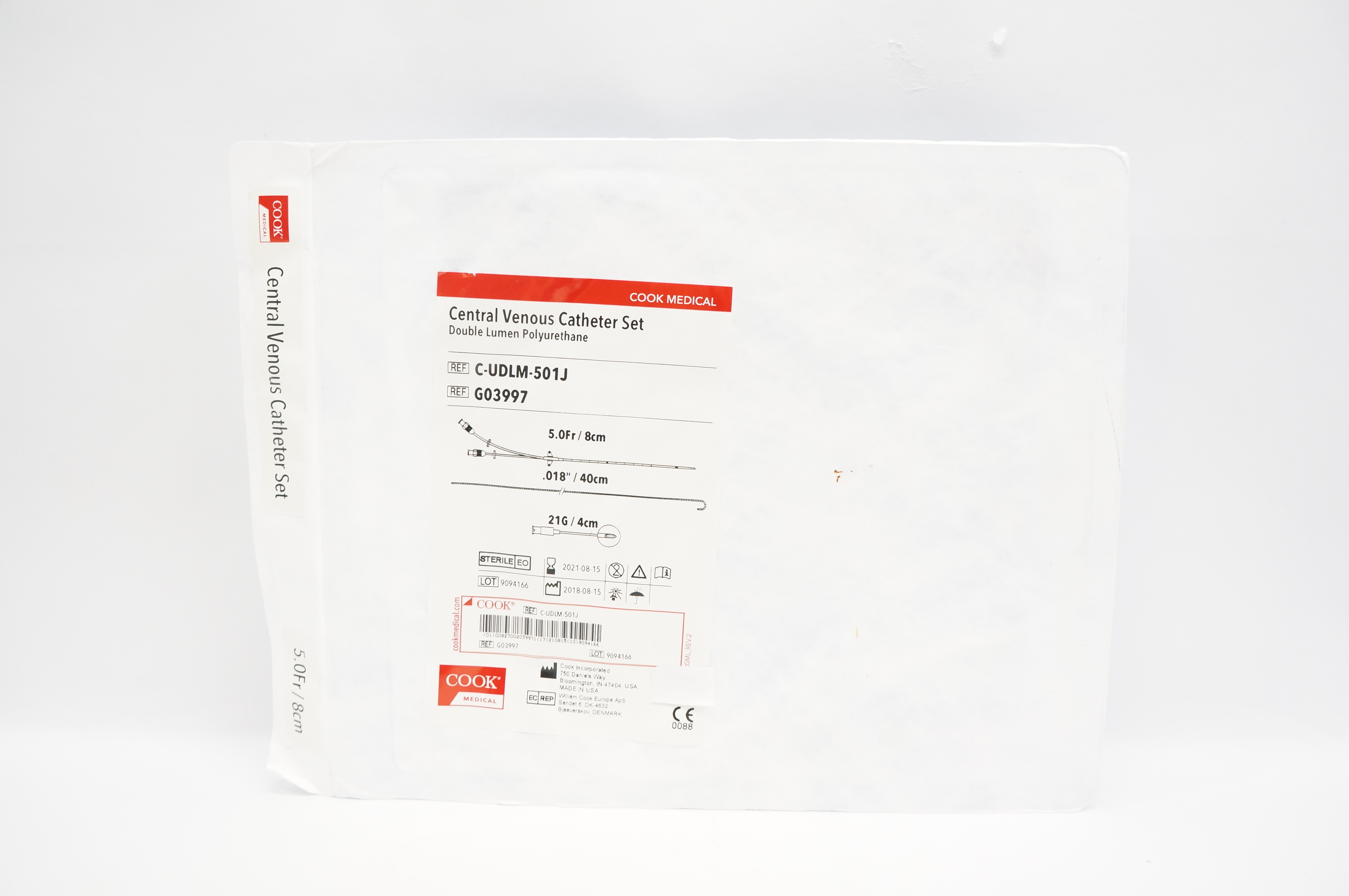 Cook Medical G03997 Central Venous Cath. Set 5.0 Fr x 8 cm (x)