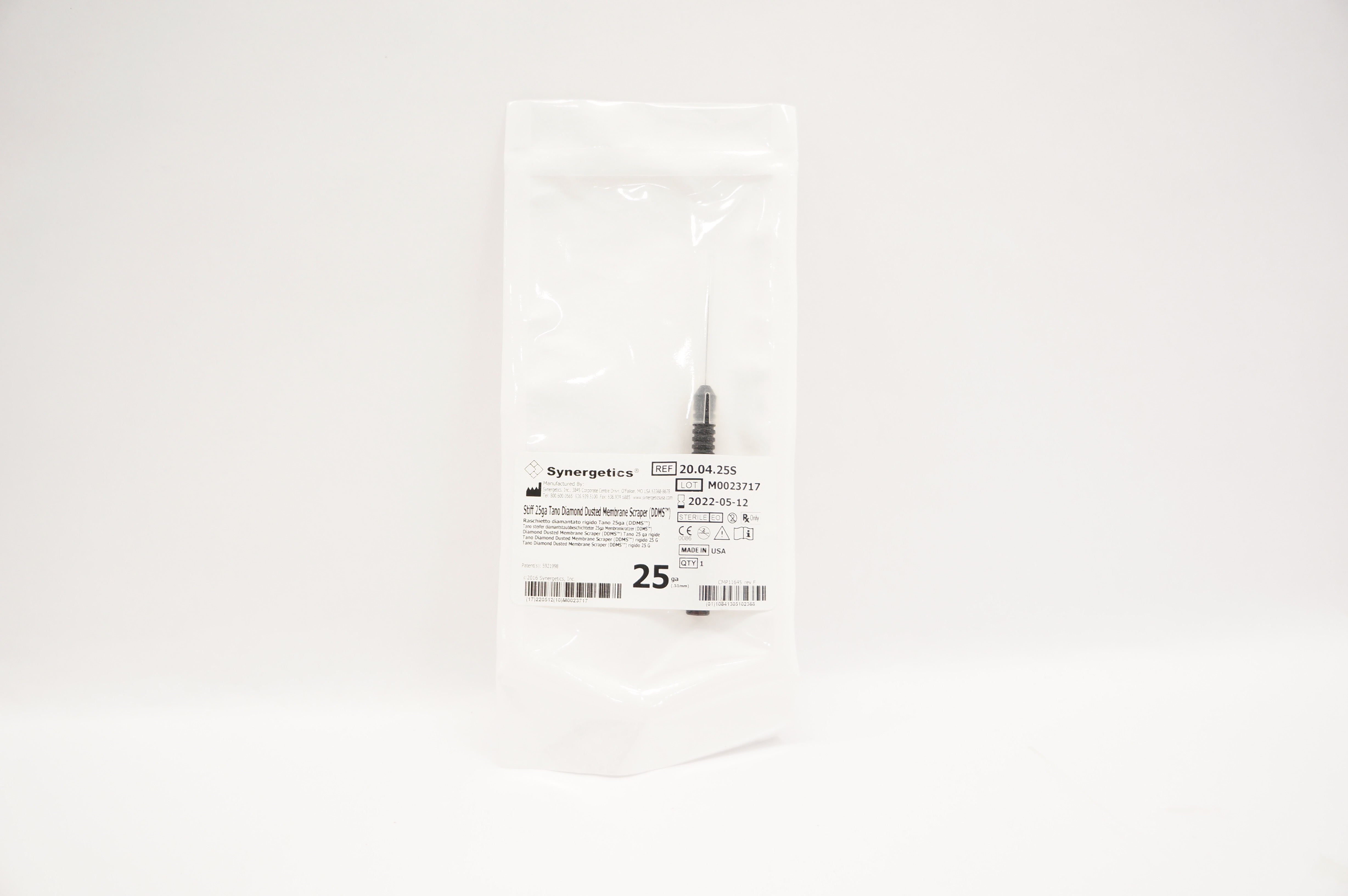 Synergetics 20.04.25S Stiff Tano Diamond Dusted Membrane Scraper 25 ga (x)