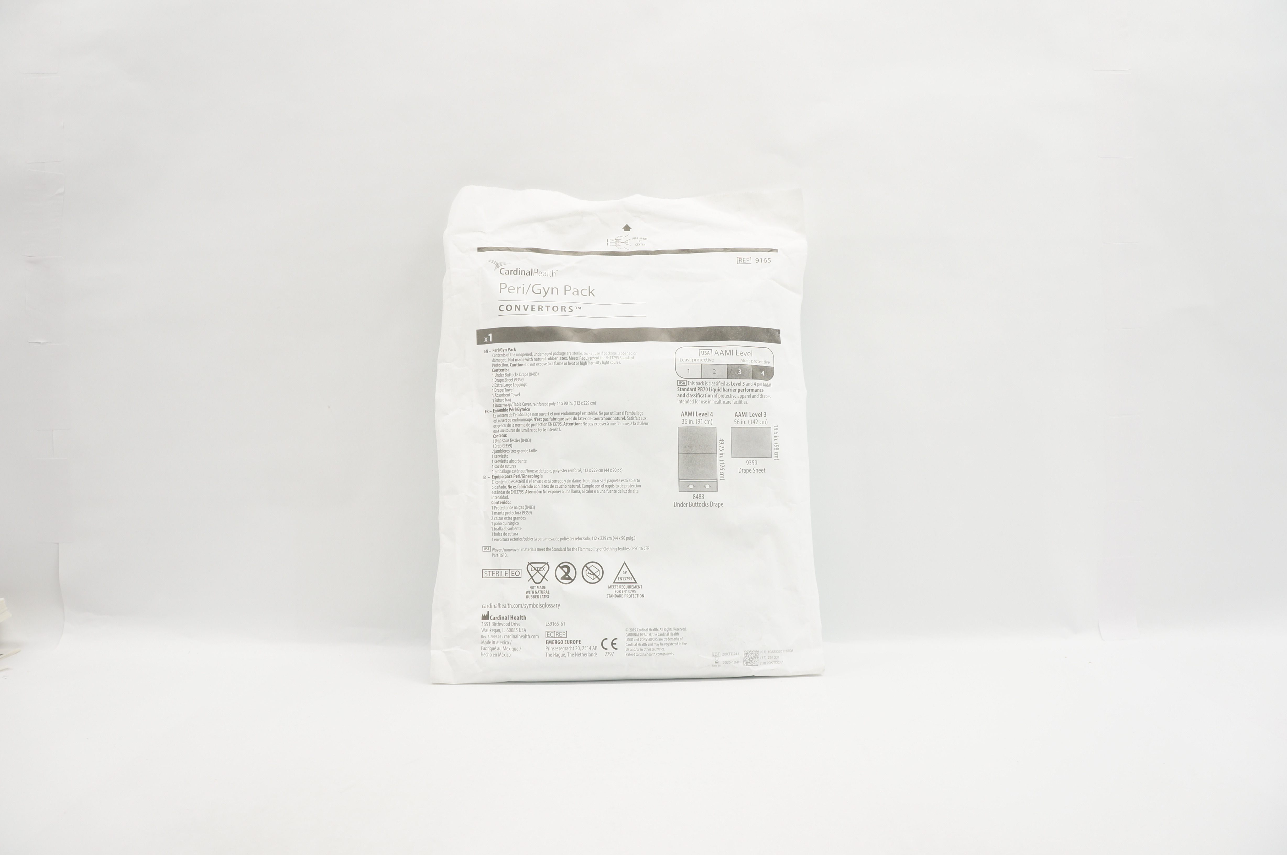 Cardinal Health 9165 Peri/Gyn Pack Convertors
