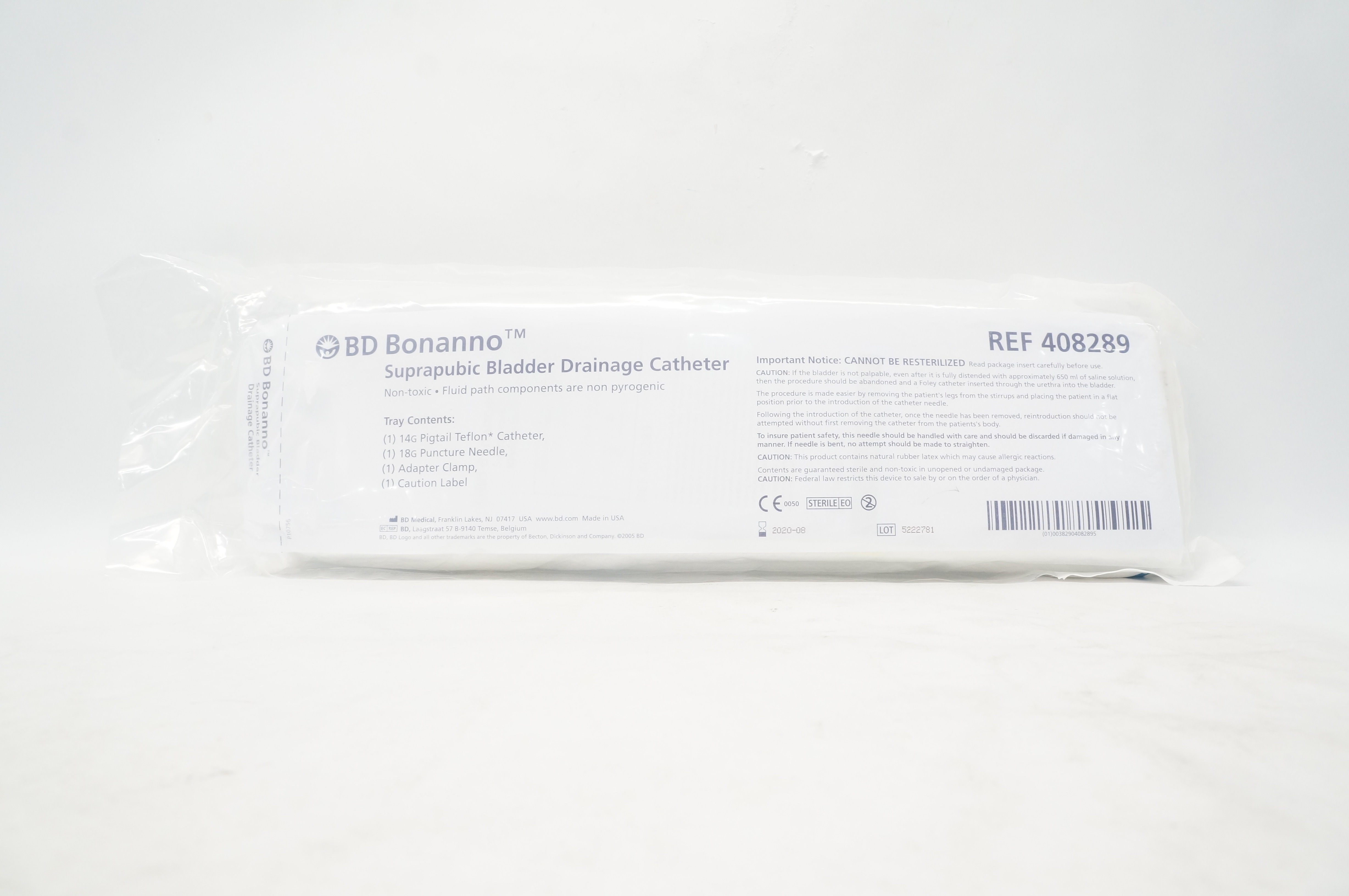 BD 408289 Bonanno Suprapubic Bladder Drainage Cath. 14G (x)