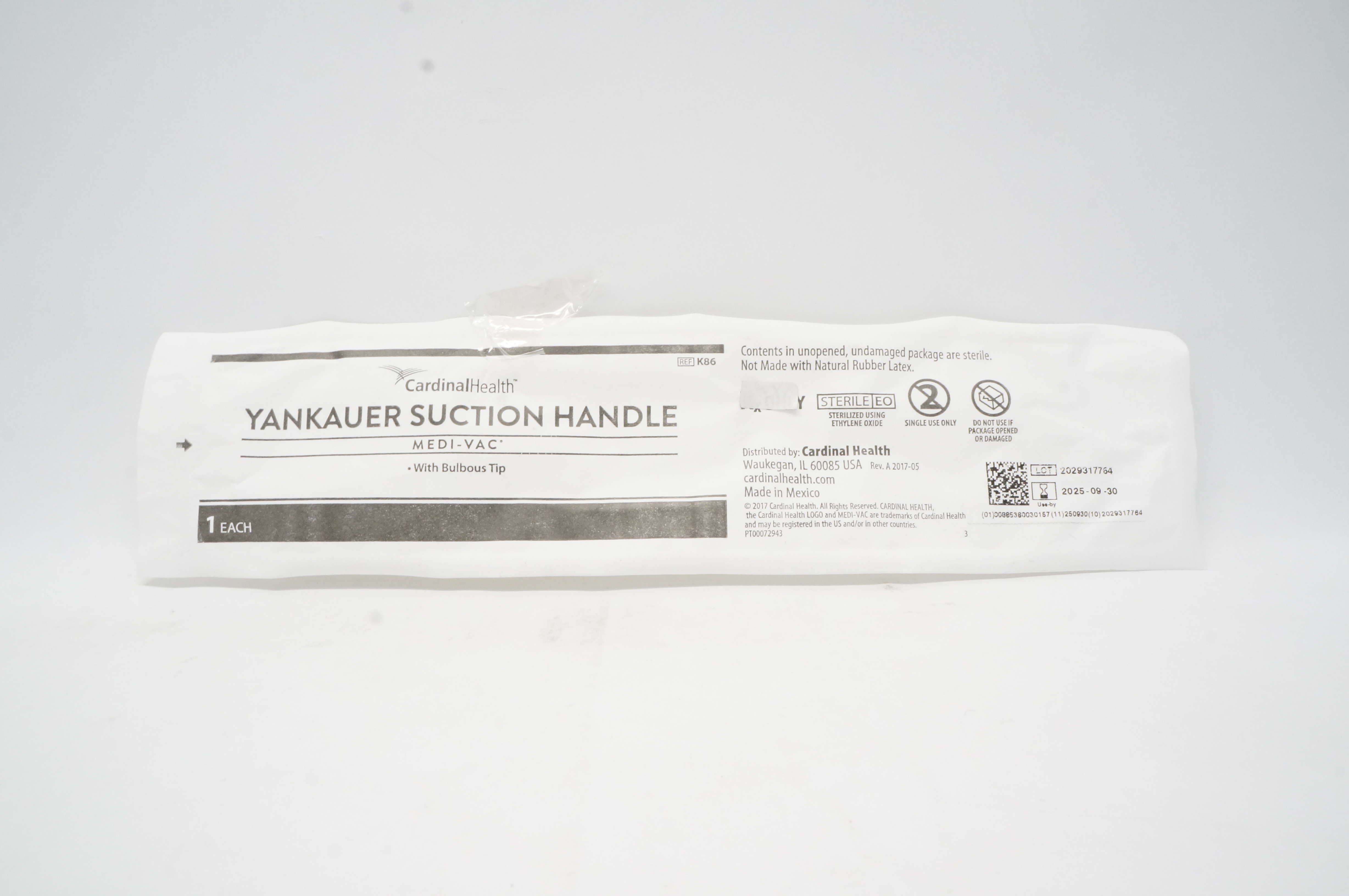 Cardinal Health K86 Yankauer Suction Handle Medi-Vac
