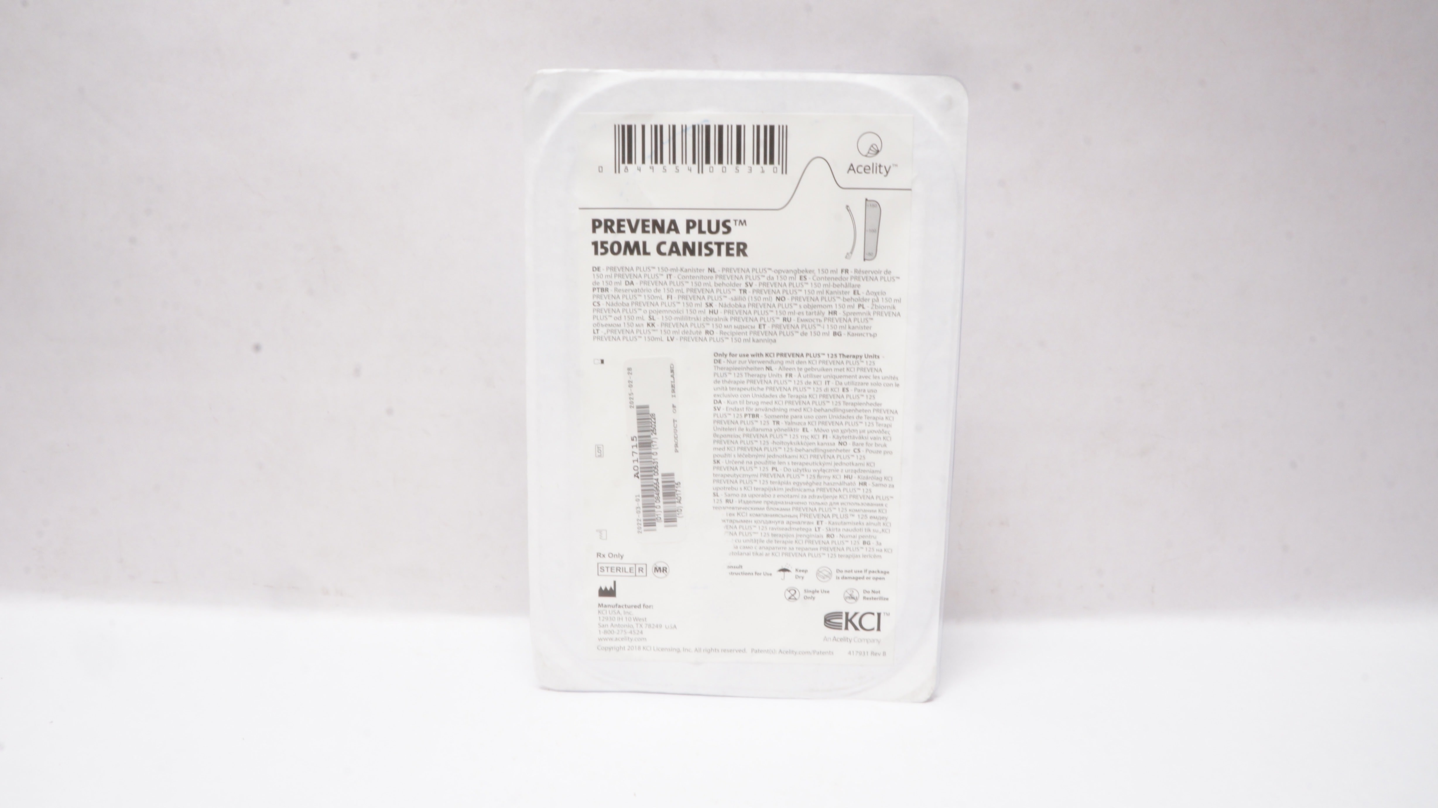 KCI Acelity Prevena Plus 150mL Canister
