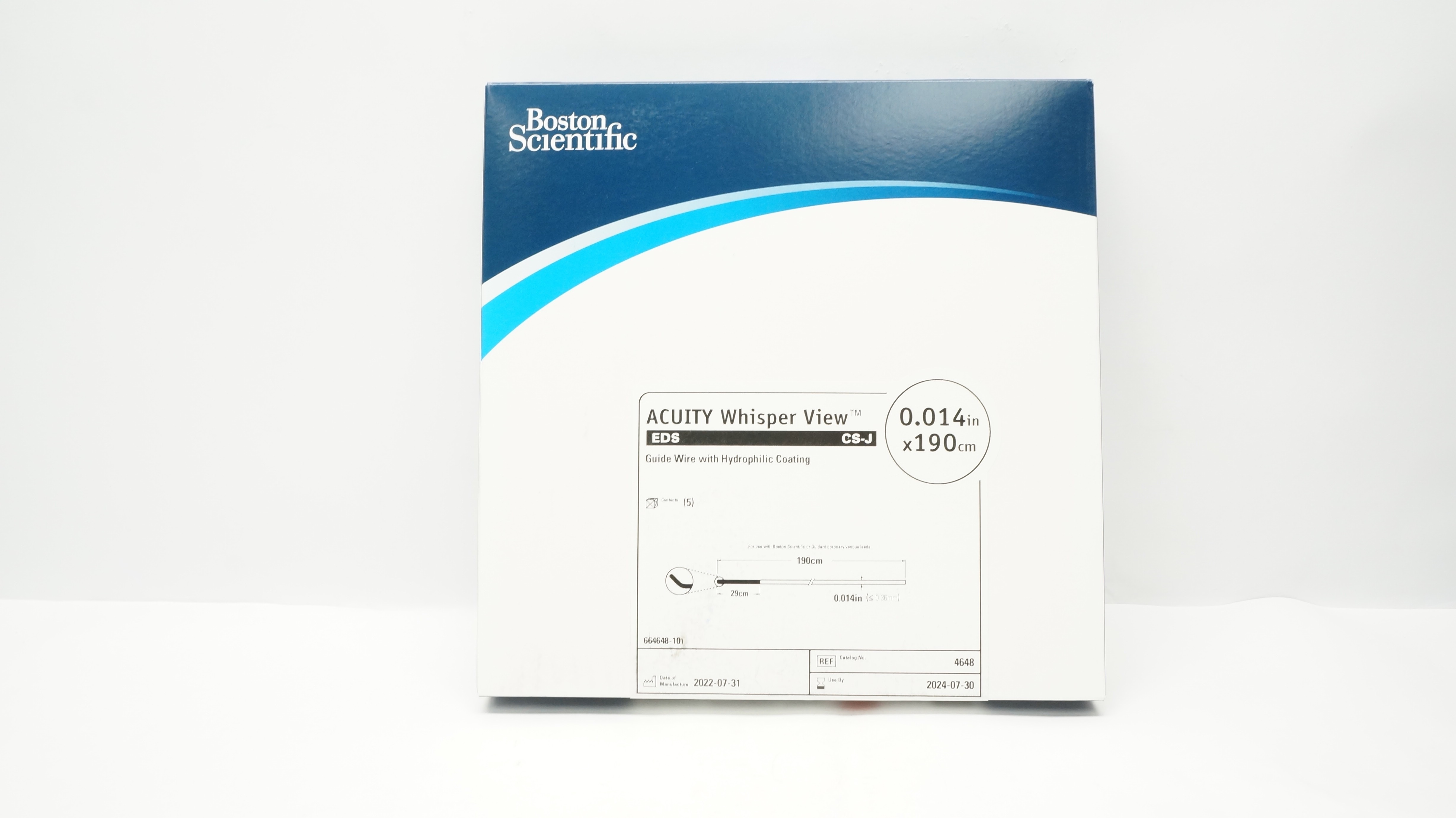 Boston Scientific 4648 Acuity Guide Wire 0.014inch x 190cm (x) - Box of 5