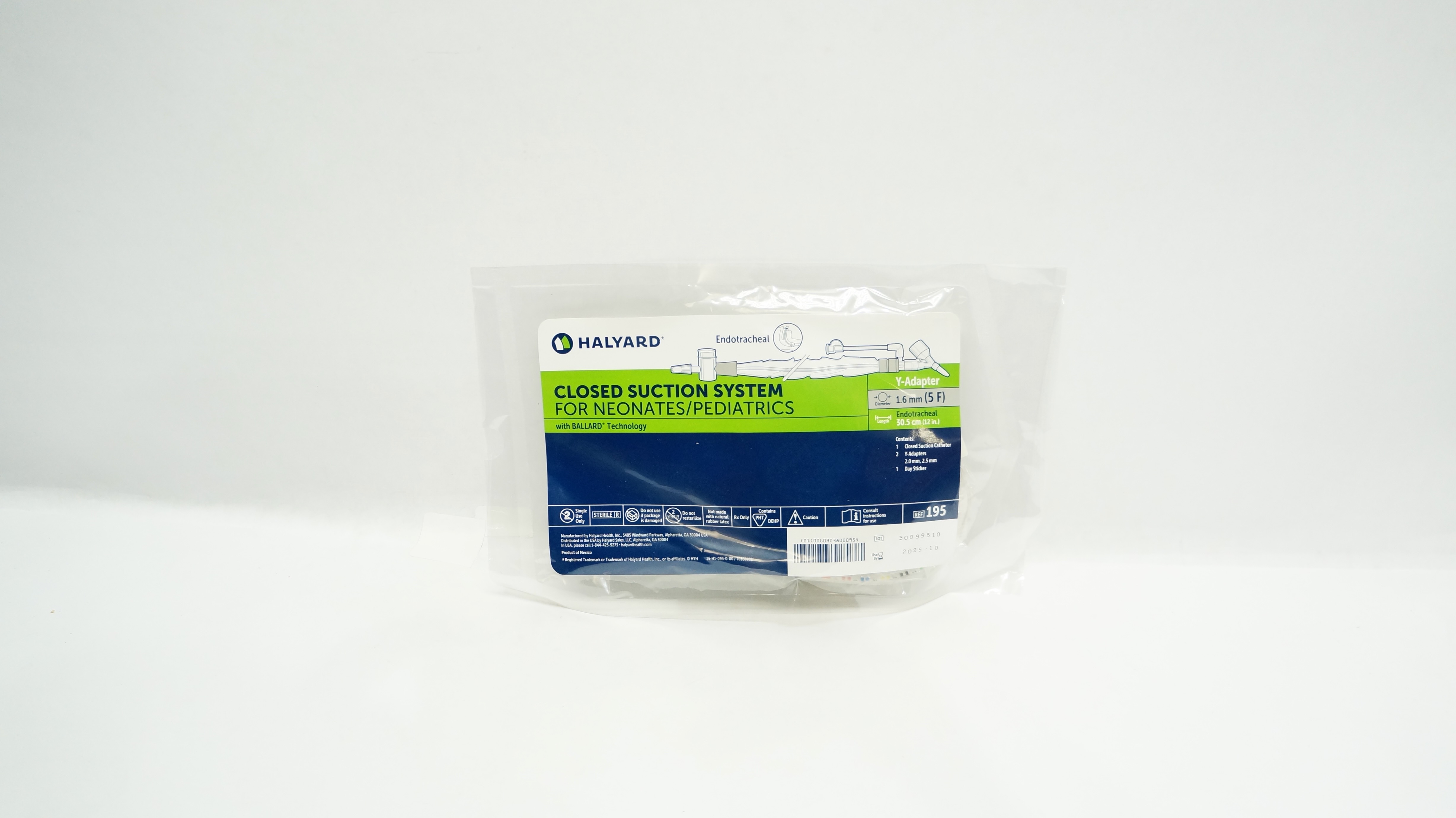 Halyard 195 Closed Suction System For Neonates/Pediatrics 5F