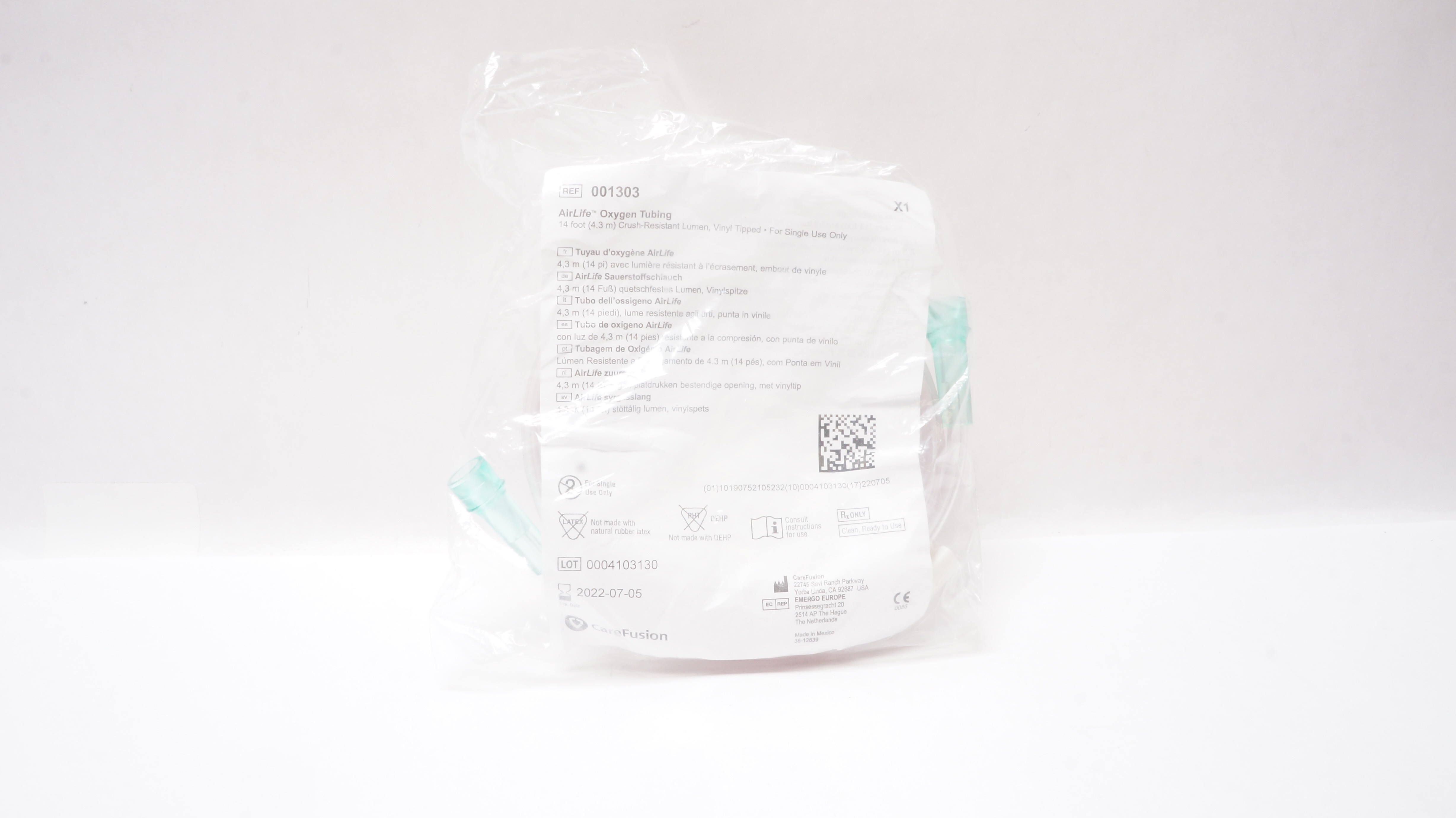CareFusion 001303 AirLife Oxygen Tubing 14F (x)