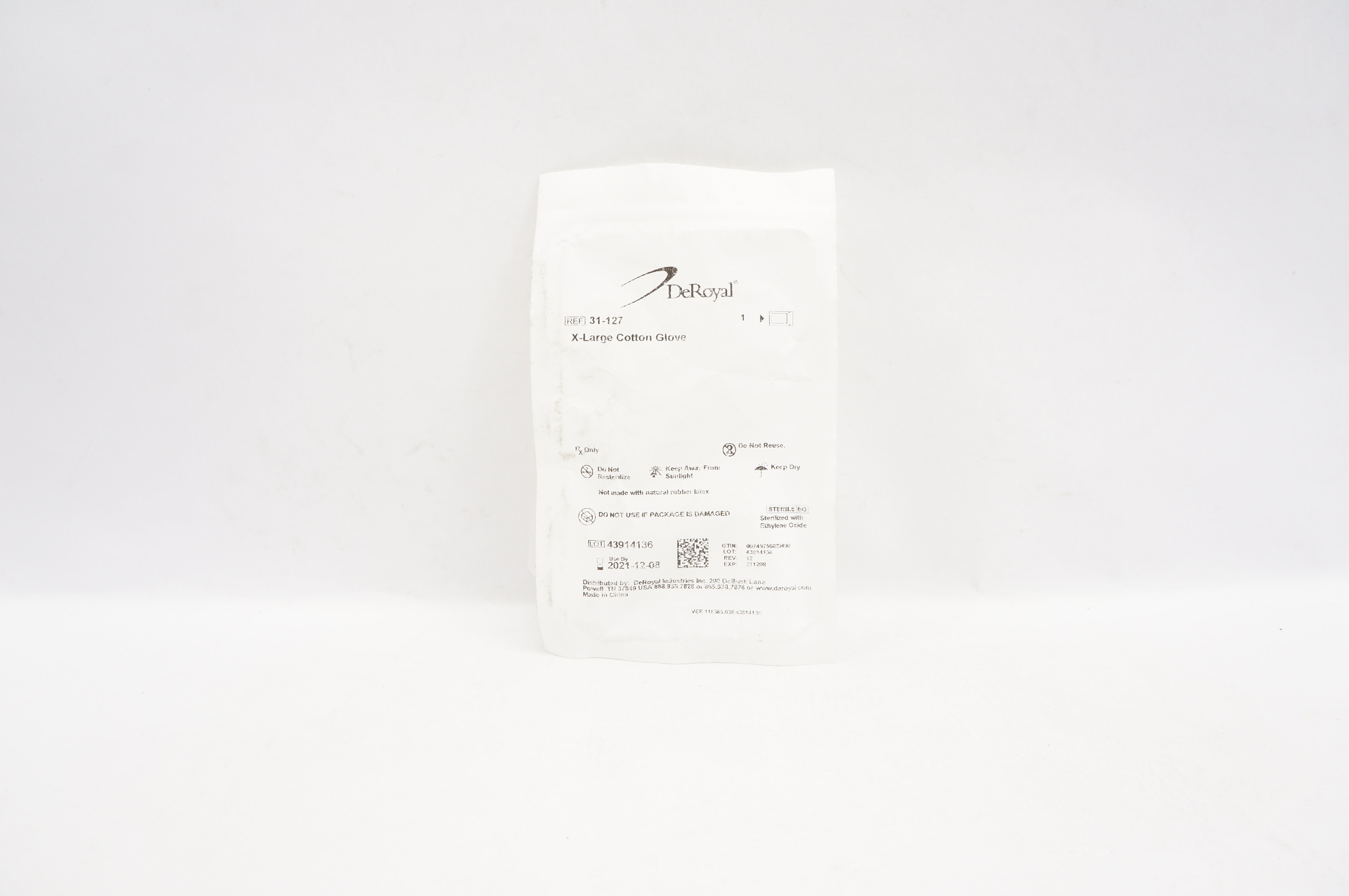 DeRoyal 31-127 X-Large Cotton Glove (x)