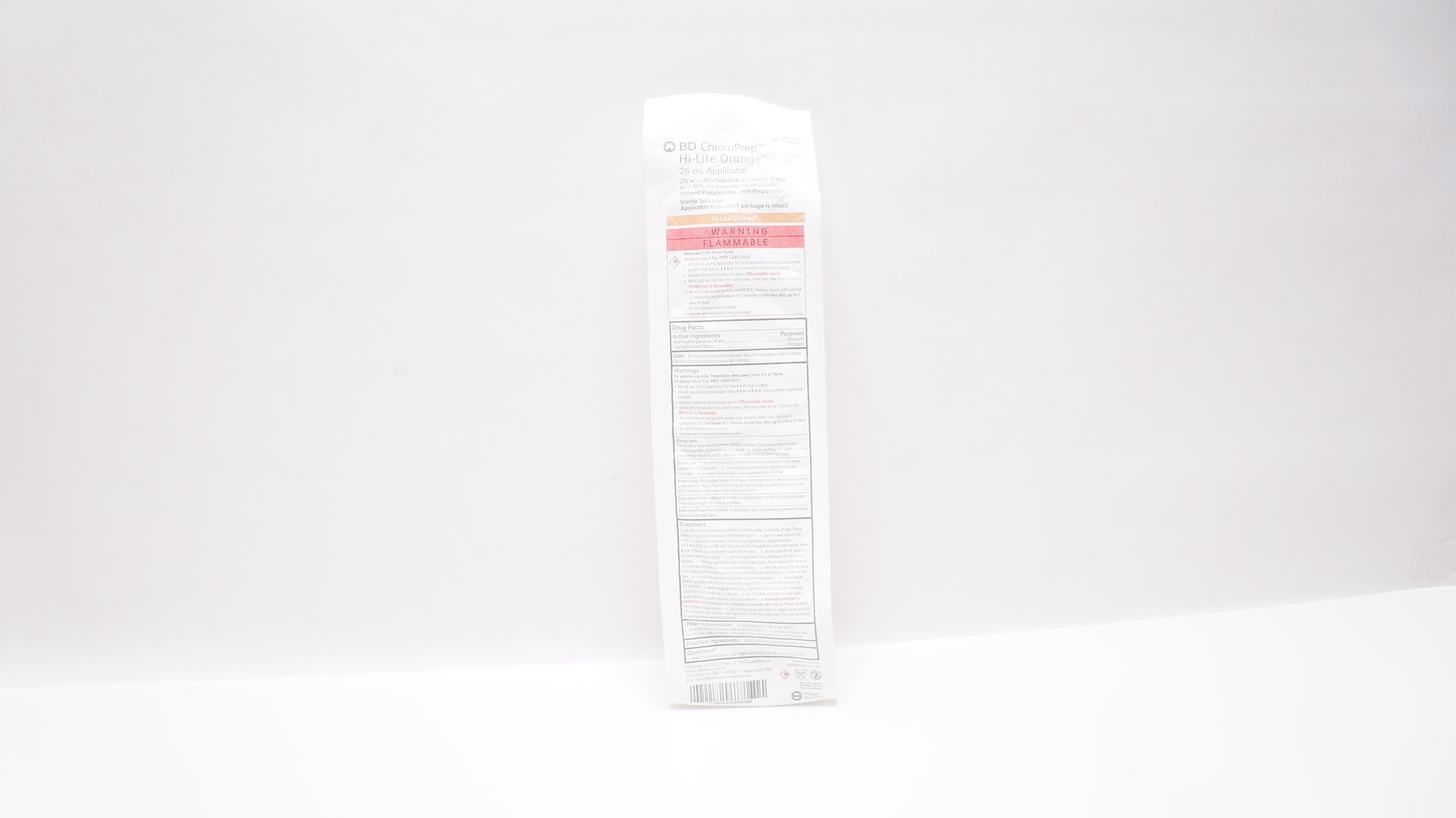 BD 930815 ChloraPrep Hi-Lite Orange 26ml Applicator