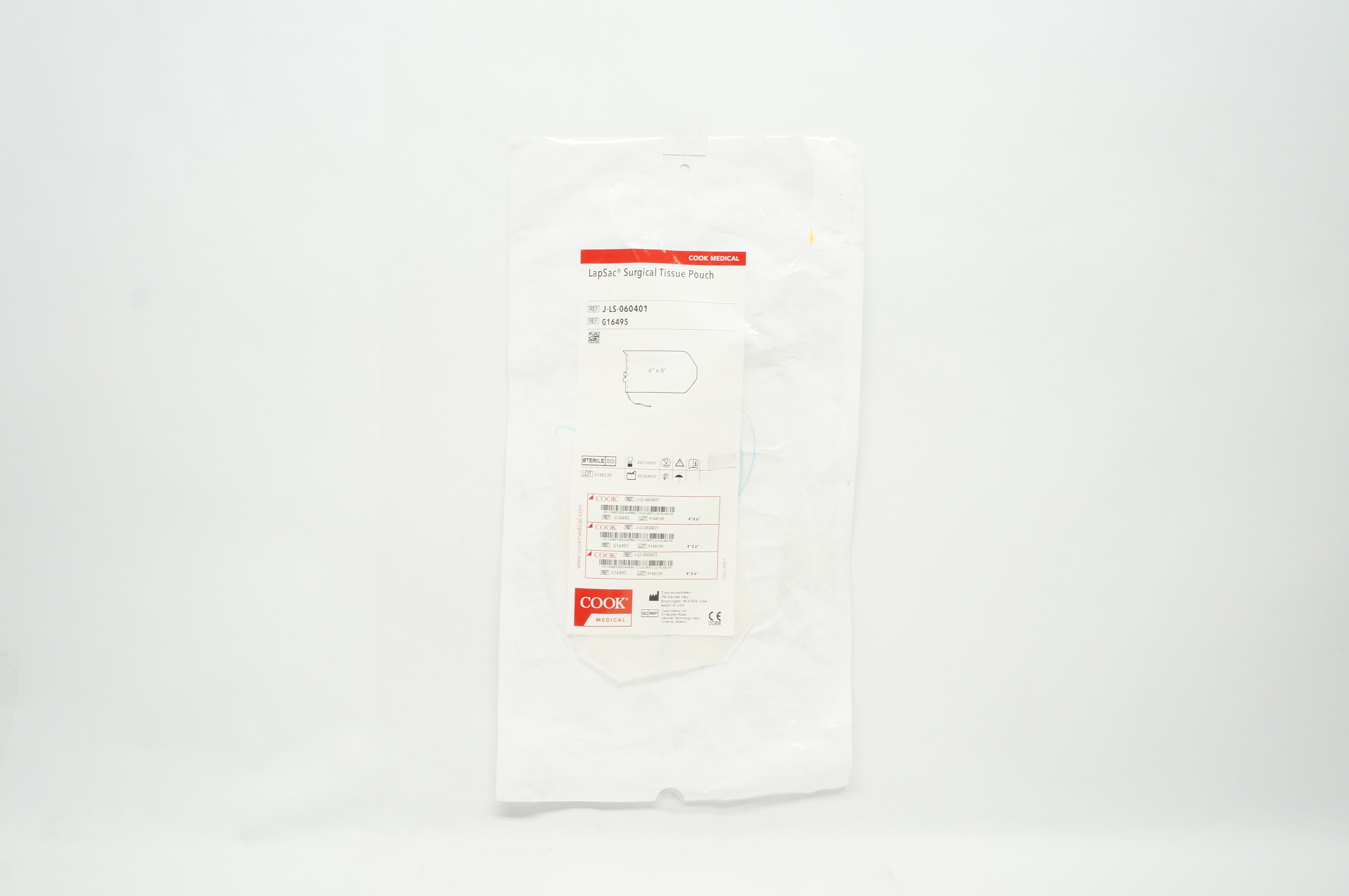 Cook Medical G16495 LapSac Surgical Tissue Pouch 4inch x 6inch