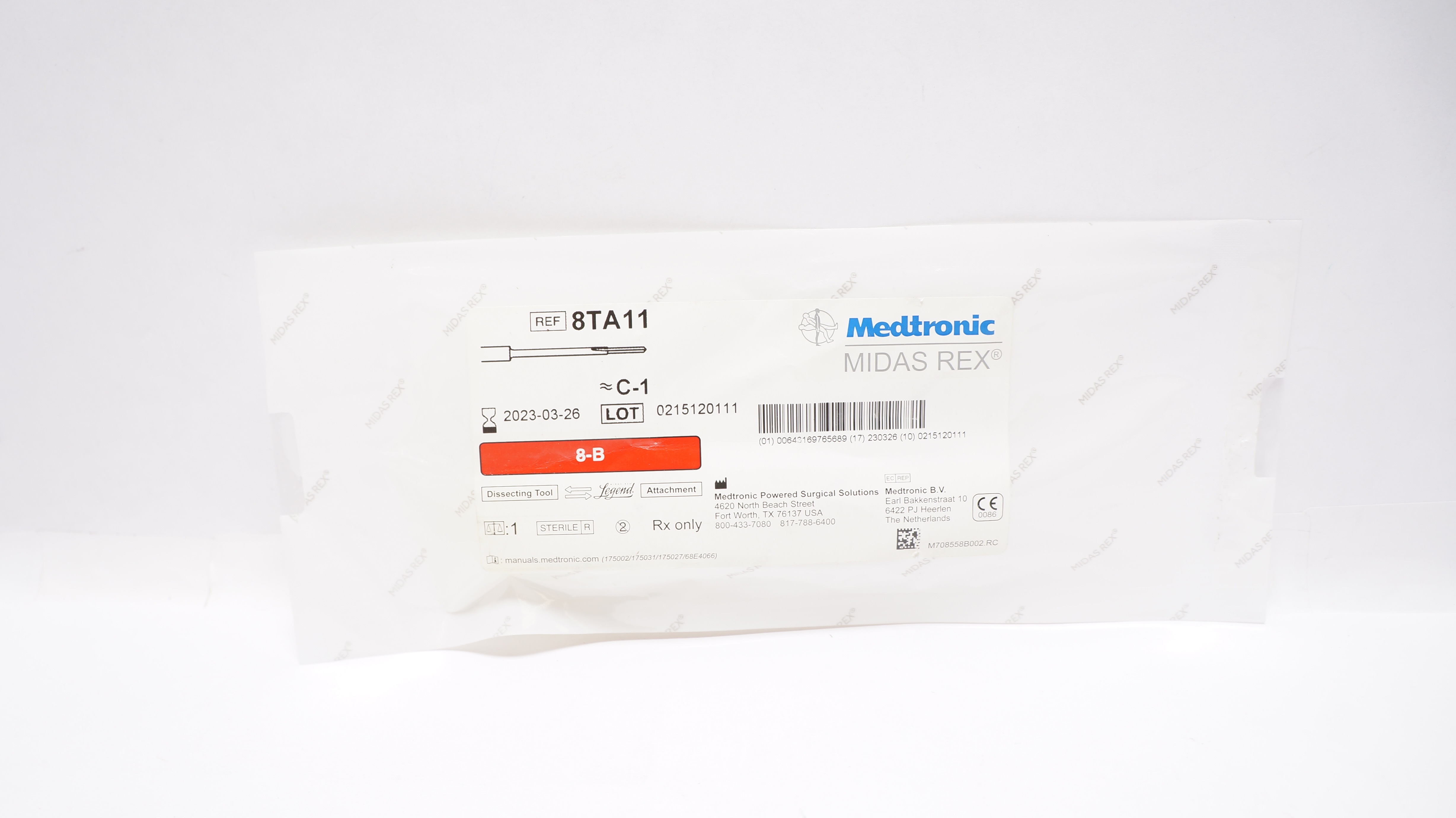 Medtronic 8TA11 Midas Rex C-1 8-B Dissecting Tool (x)