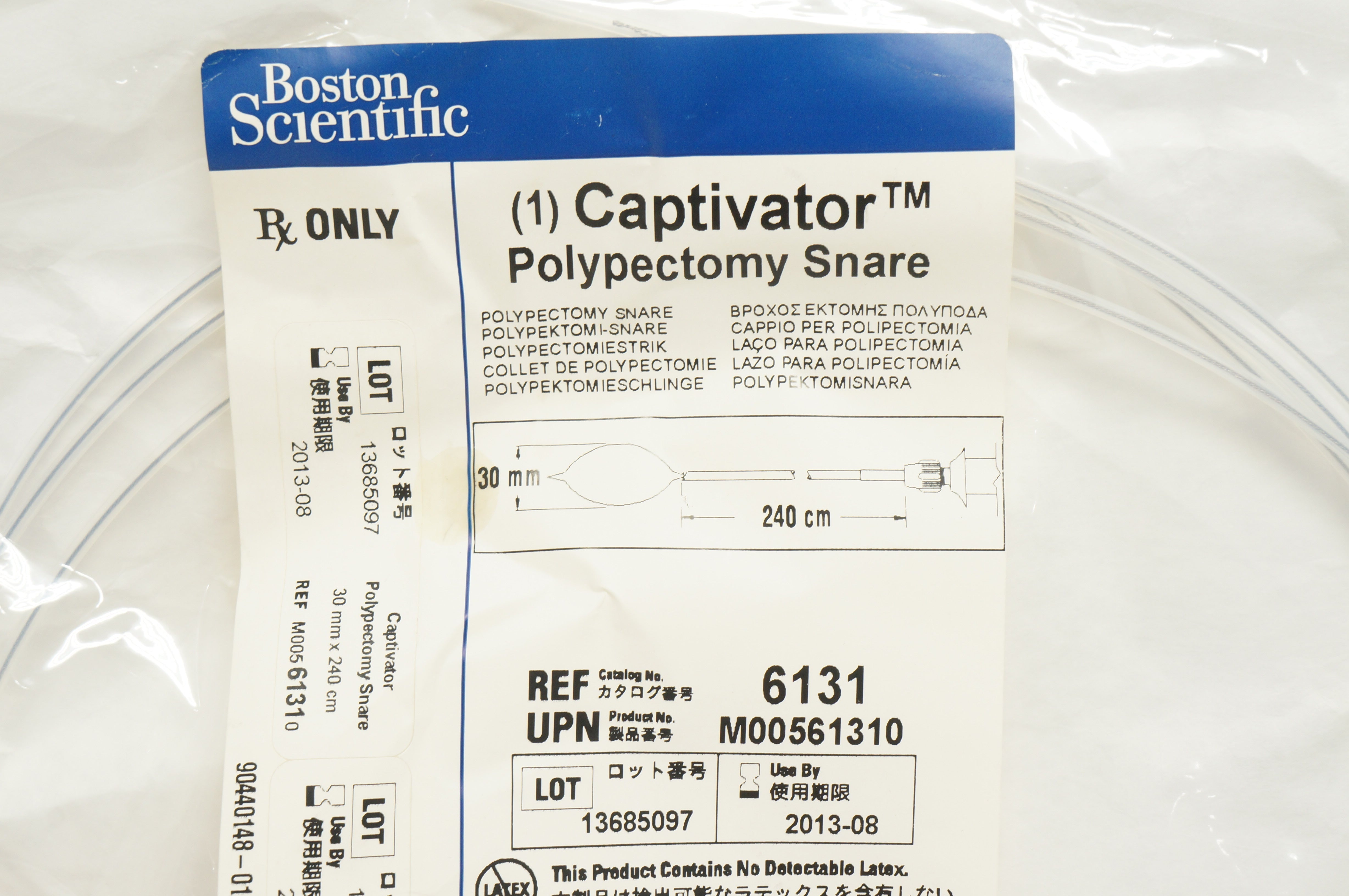 Boston Scientific 6131 Captivator Polypectomy Snare Large Oval 30